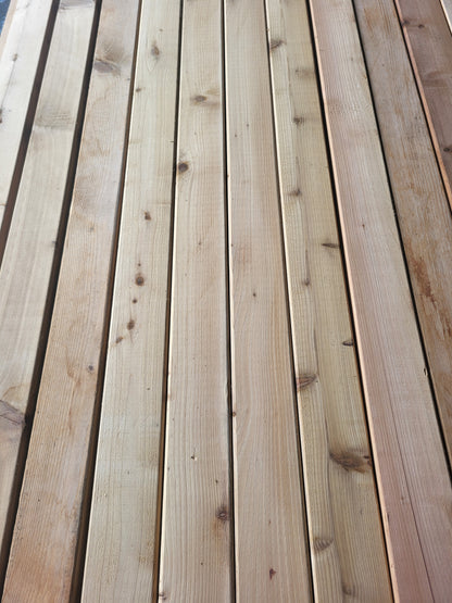 Knotty Western Red Cedar Decking Lumber