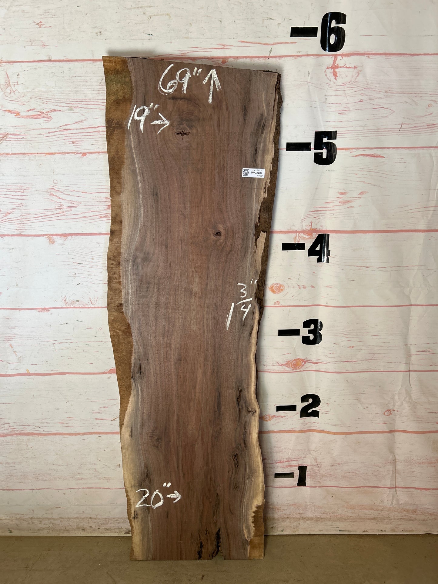 Live Edge Walnut Sku#24796A-17