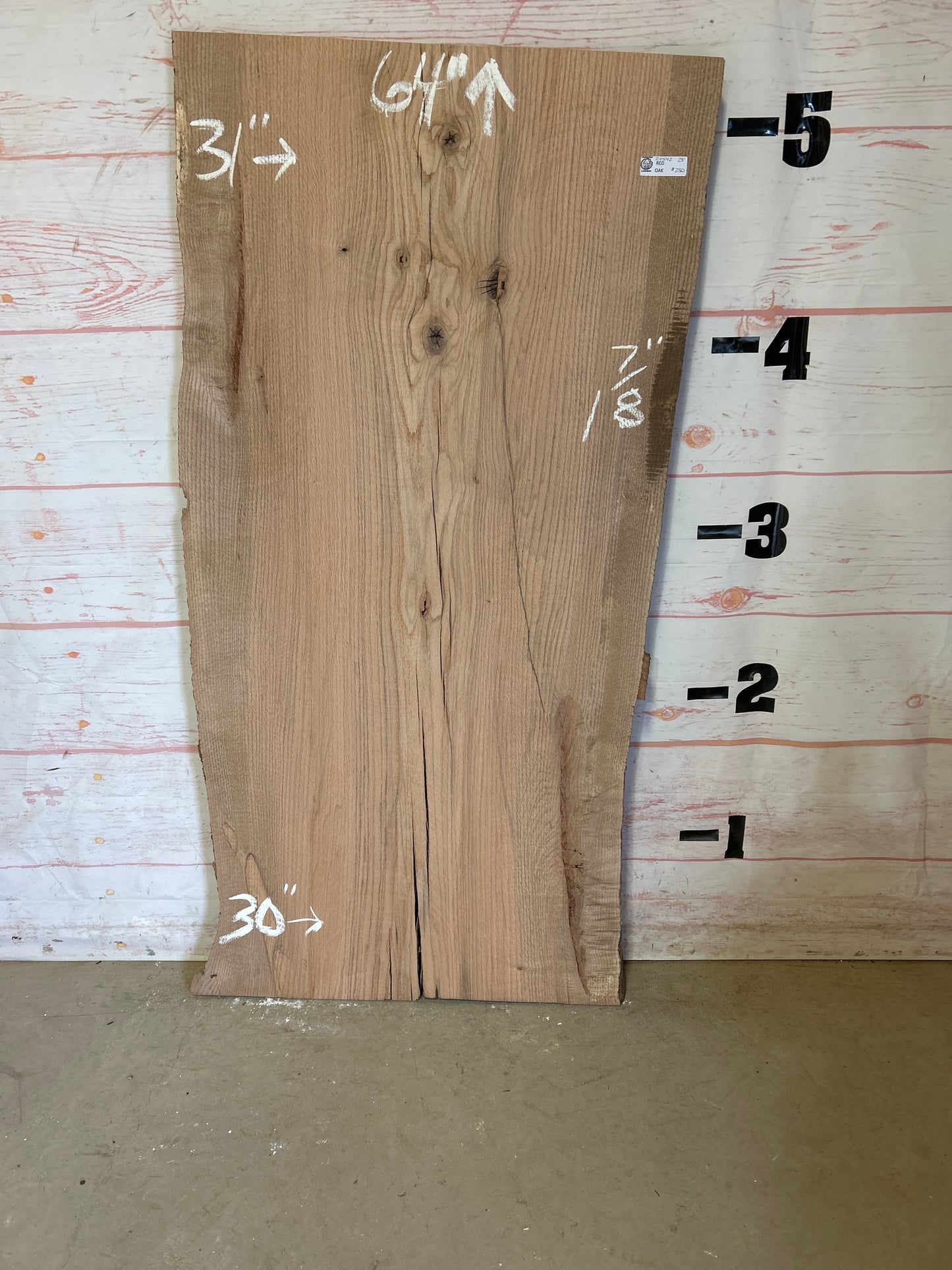 Live Edge Red Oak Sku#24542-28