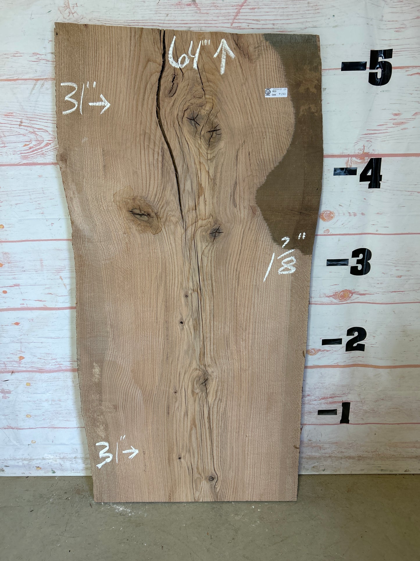 Live Edge Red Oak Sku#24543-28