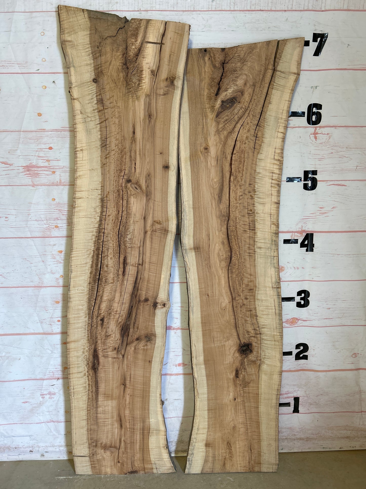 Live Edge Curly Hickory Set Sku# 24563M-35