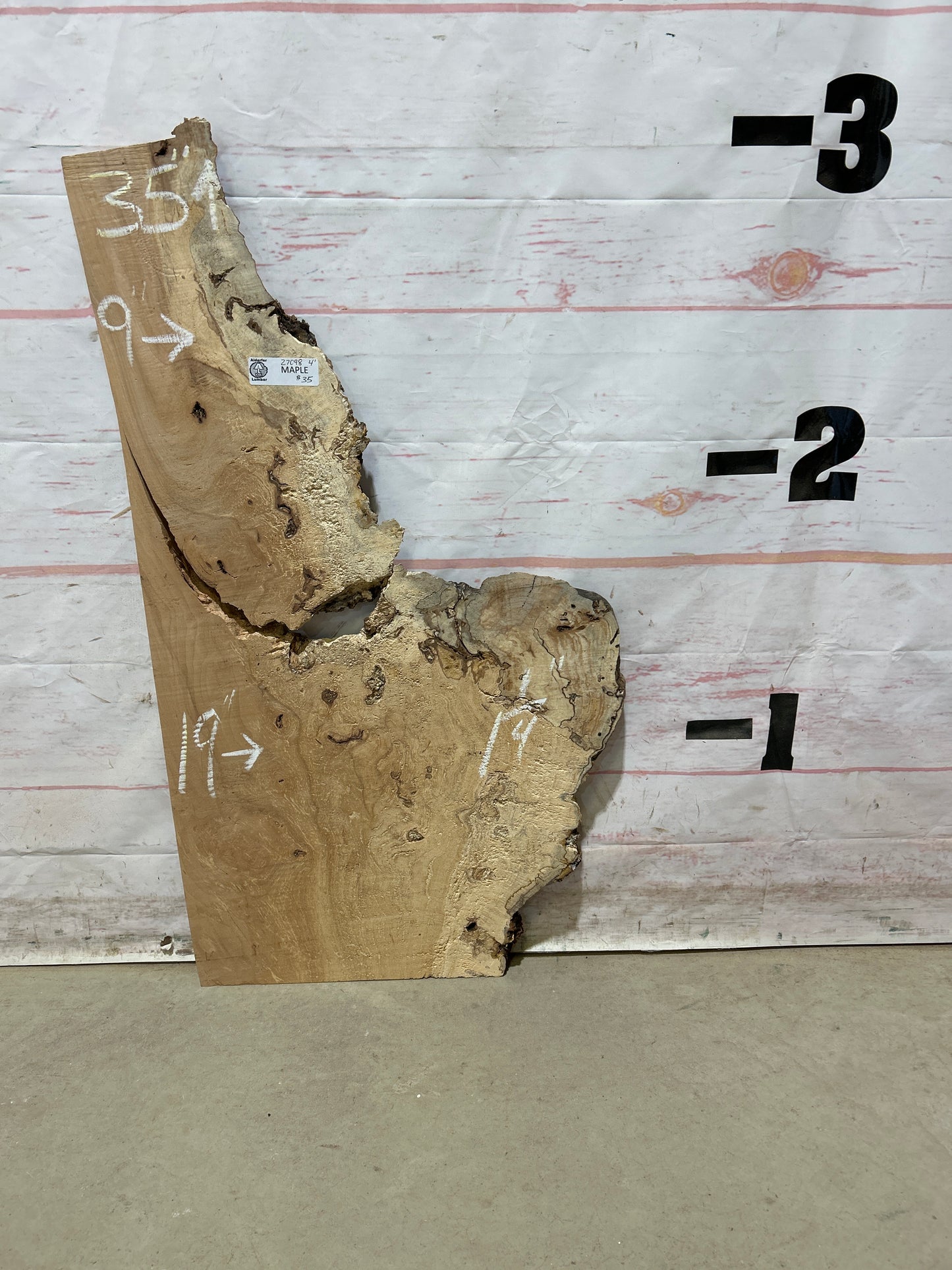 Live Edge Maple Sku#27098M-4