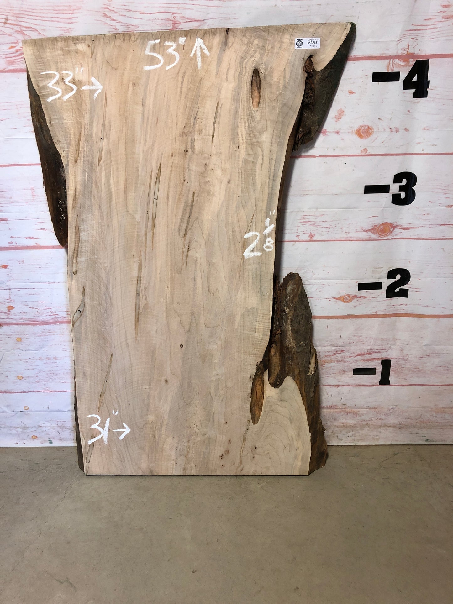 Live Edge Maple Sku# 21637B-24