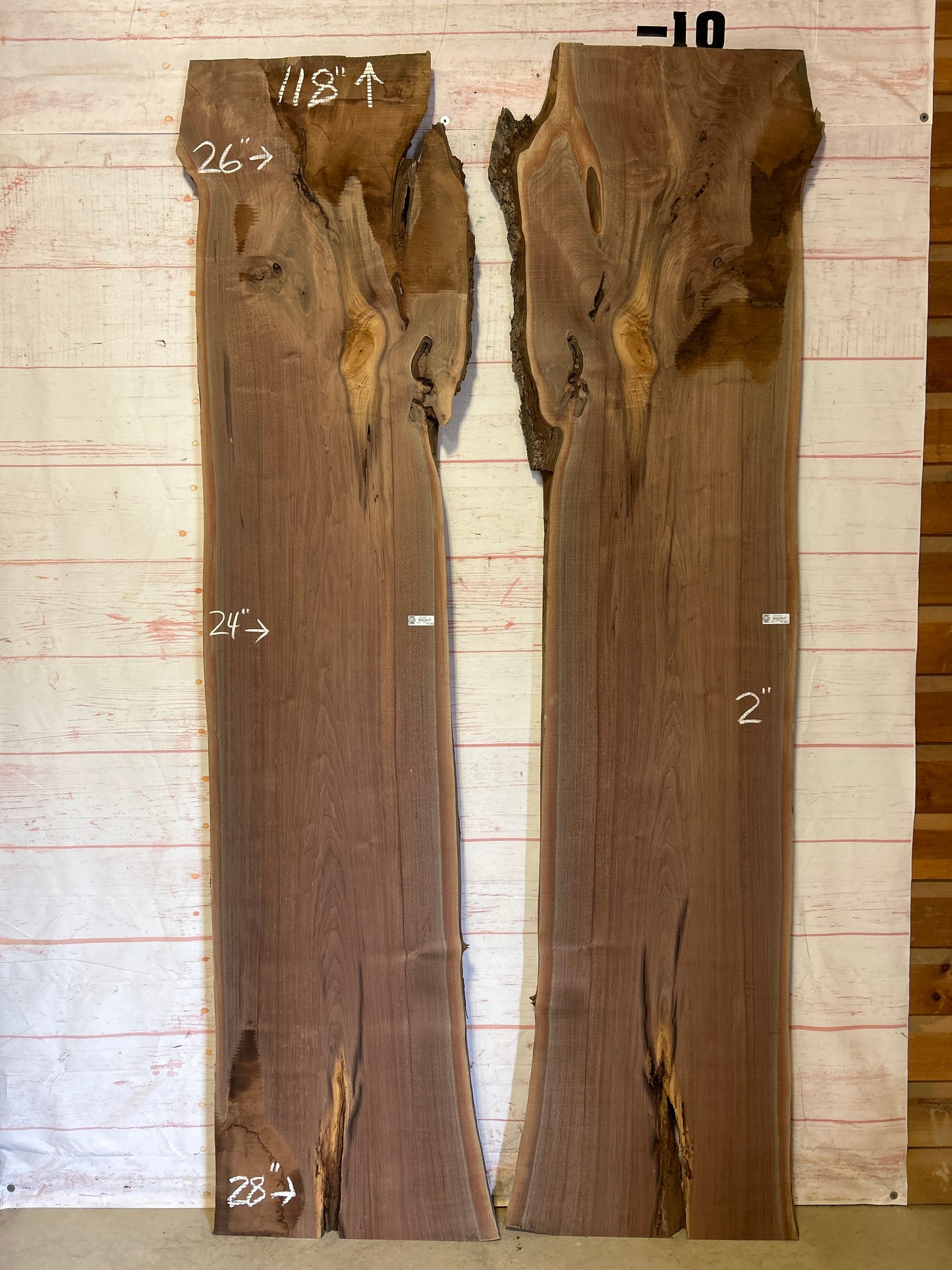 LiveEdge Walnut Set Sku#24166K-88