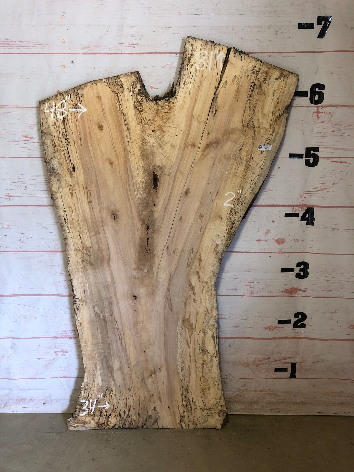 Live Edge Spalted Maple Sku#23214S-46