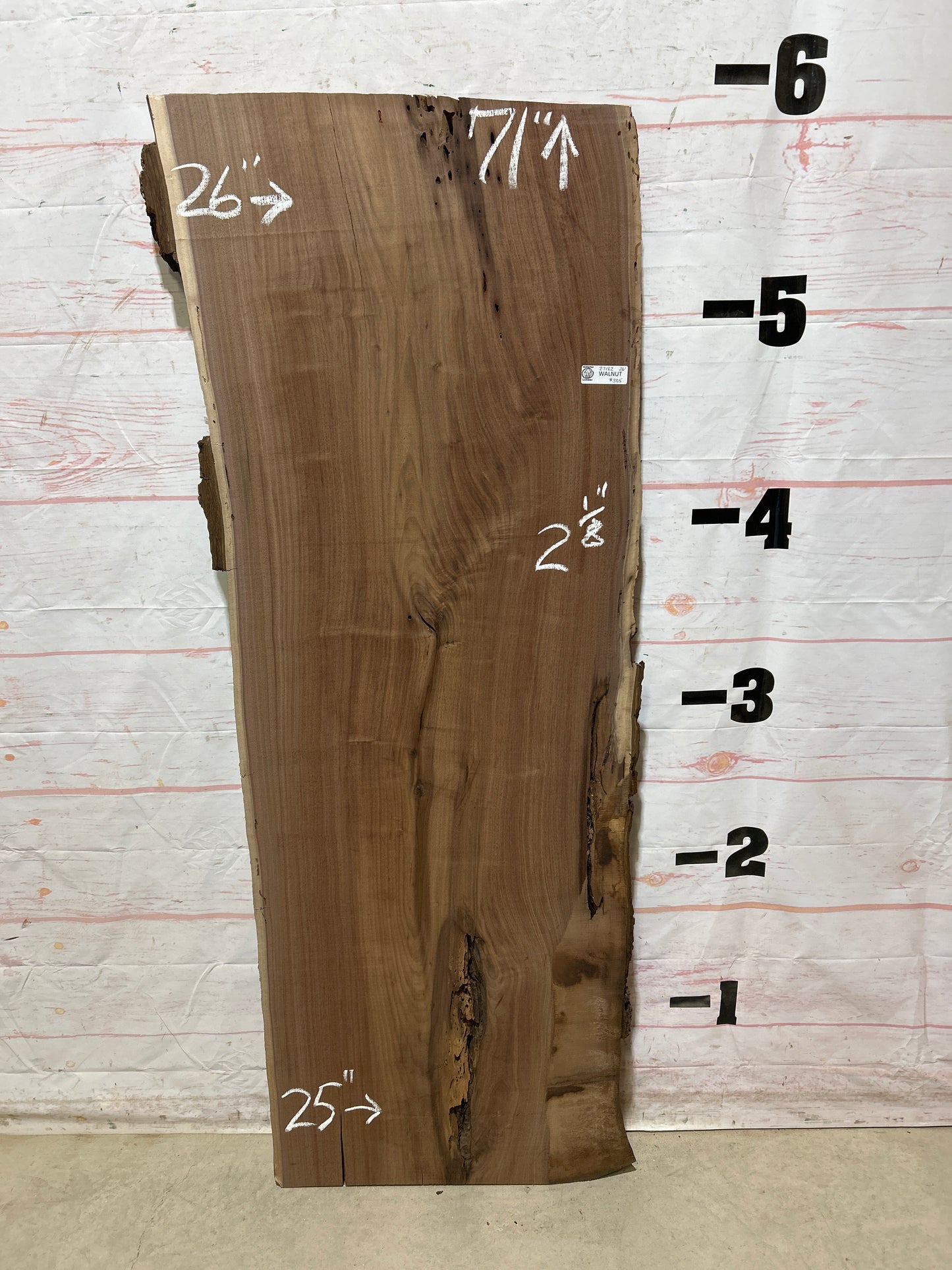 Live Edge Walnut Sku#27182A-26