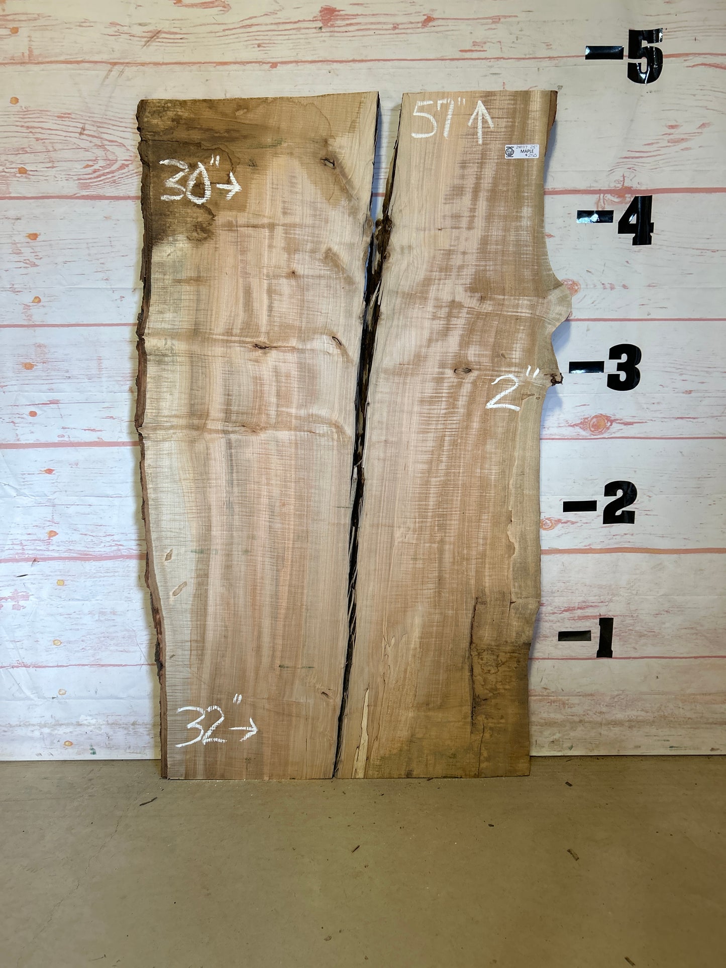 Live Edge Maple Sku#24037B-25