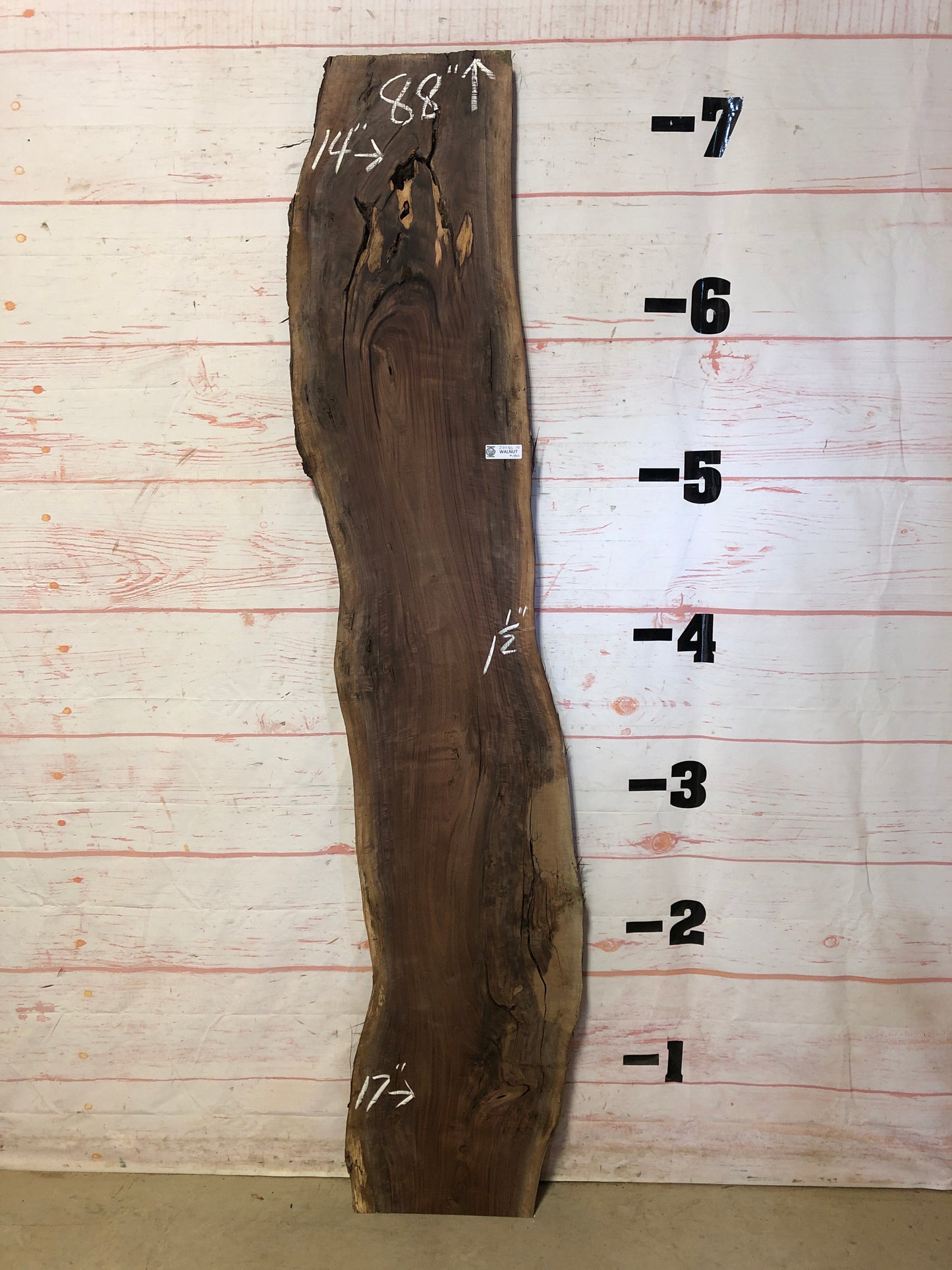 Live Edge Walnut Sku#23430G-15