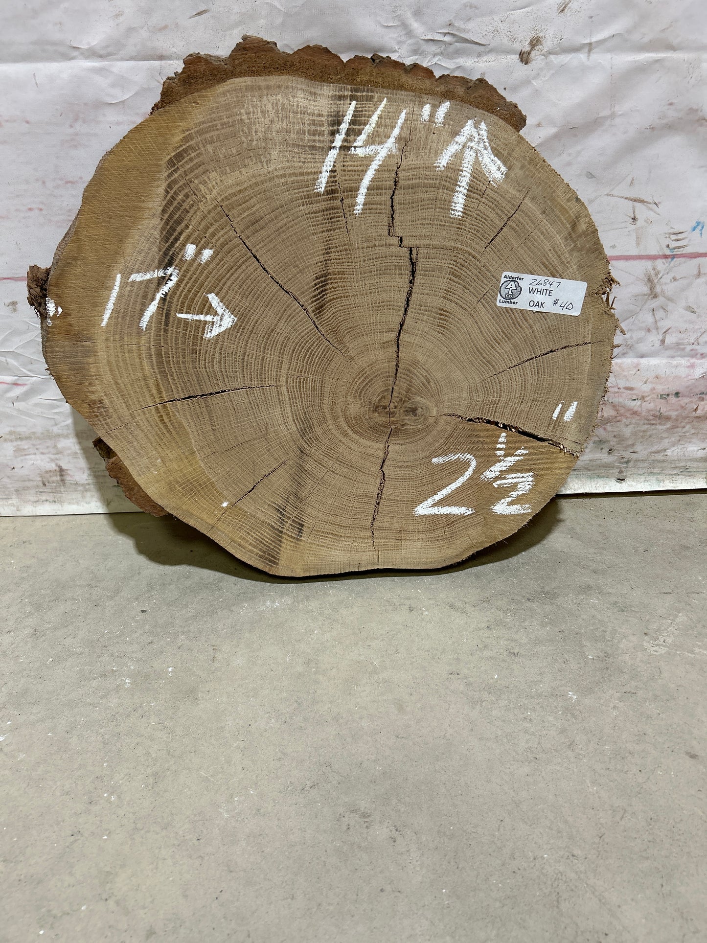 Live Edge White Oak Sku#26847M
