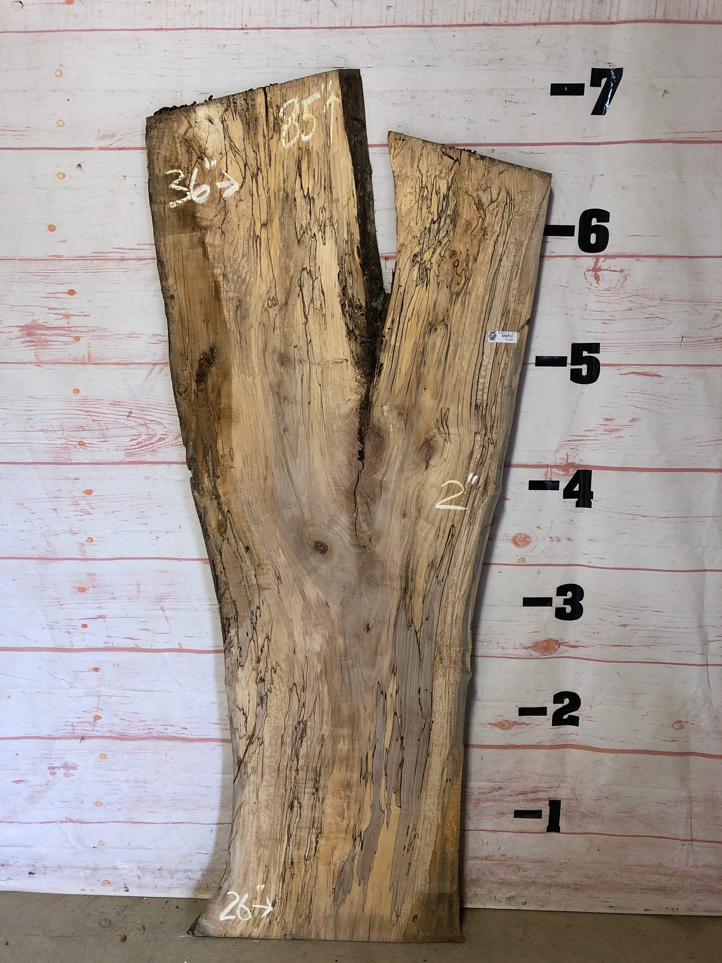 Live Edge Spalted Maple Sku#23224S-37