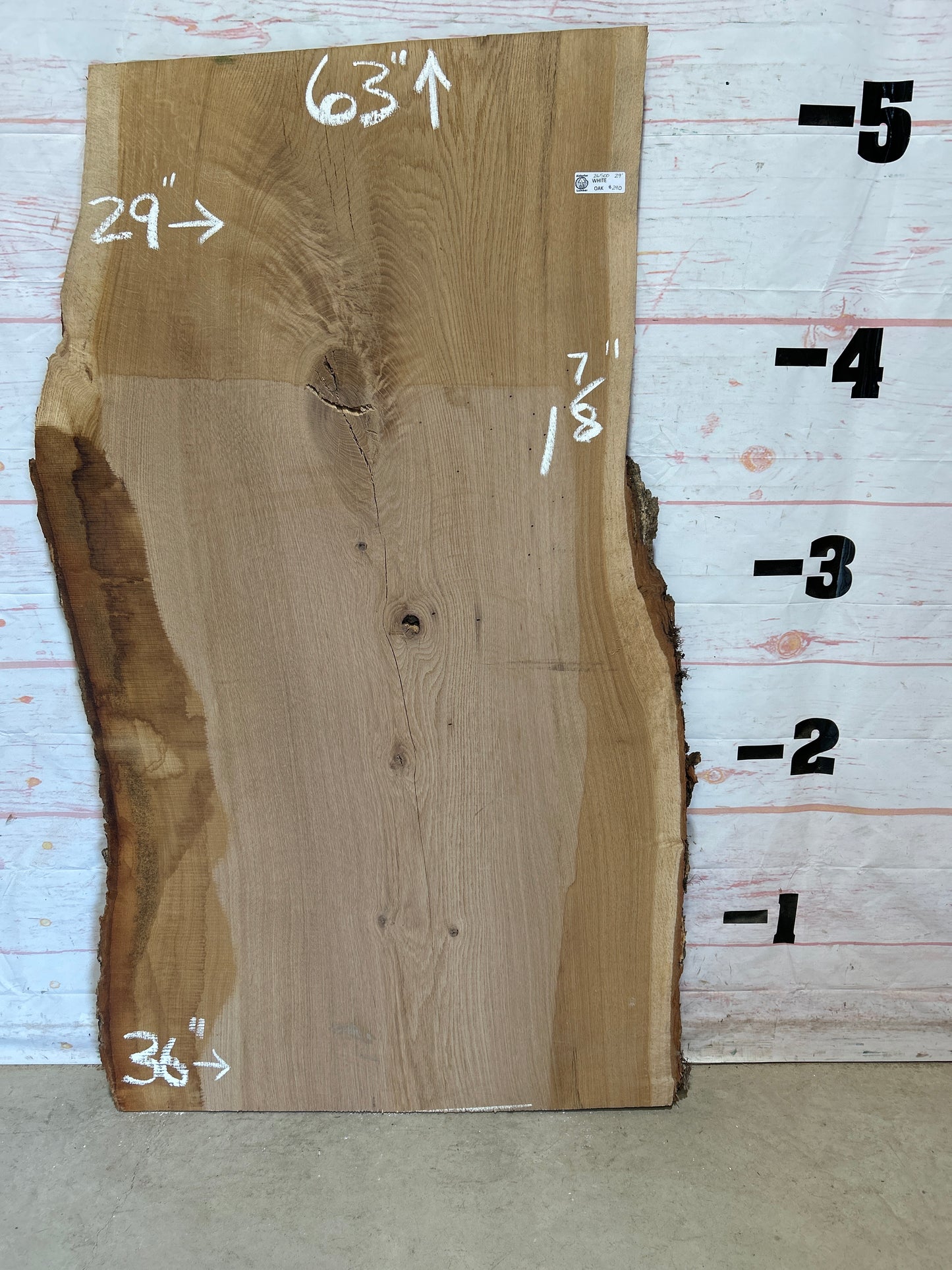 Live Edge White Oak Sku#26500-29