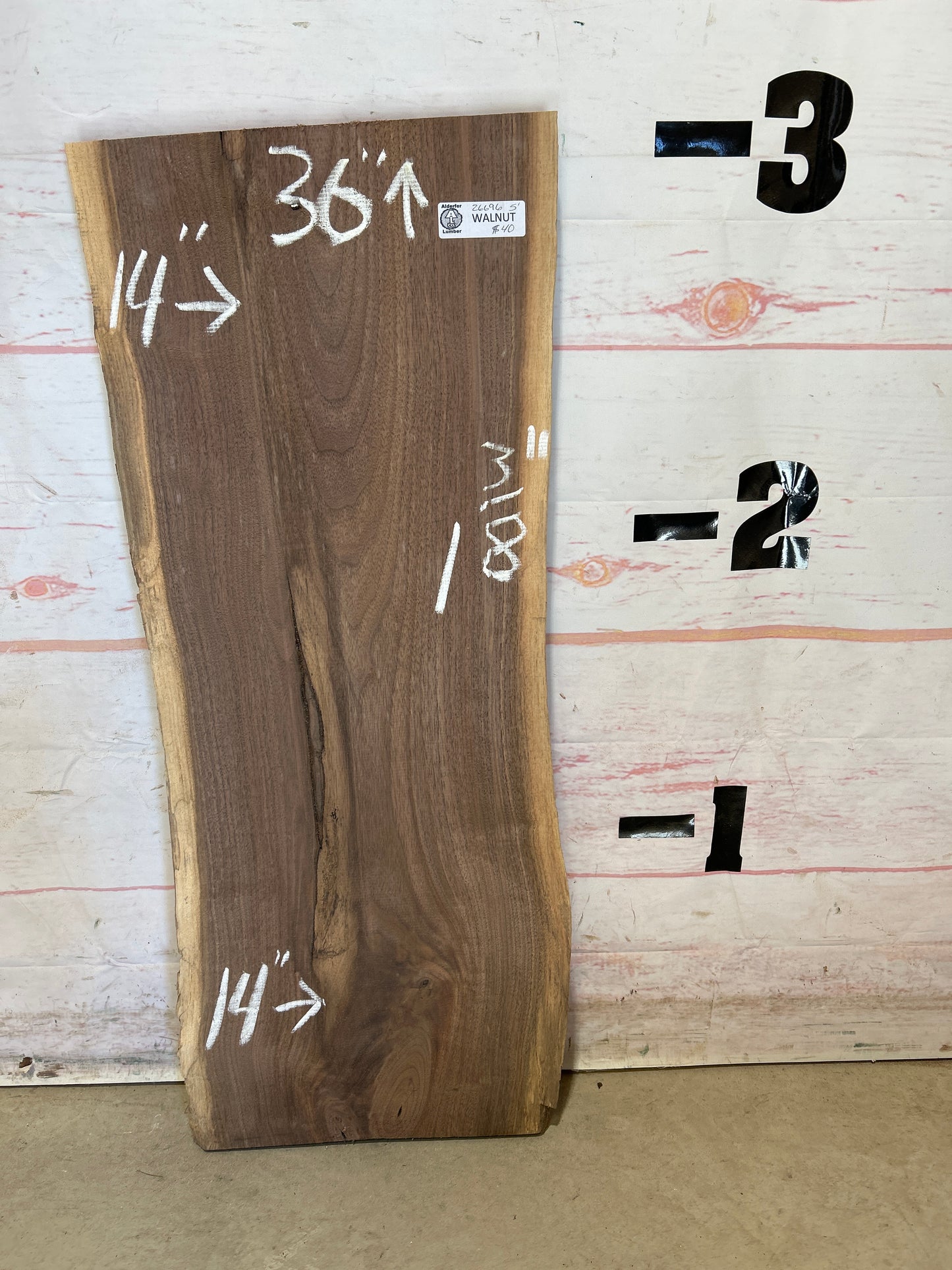 Live Edge Walnut Sku#26696M-5