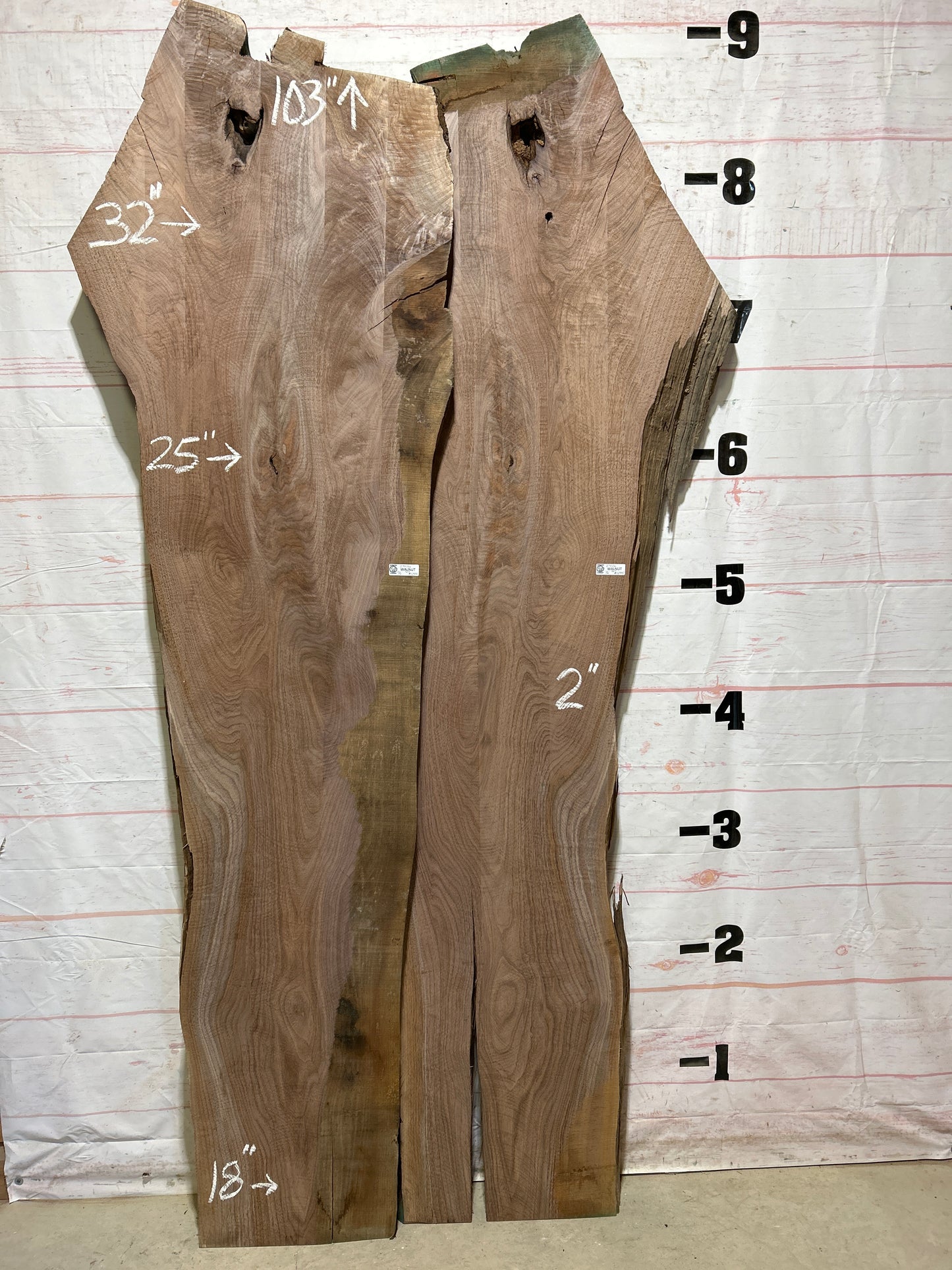 Live Edge Walnut Set Sku#27026K-76