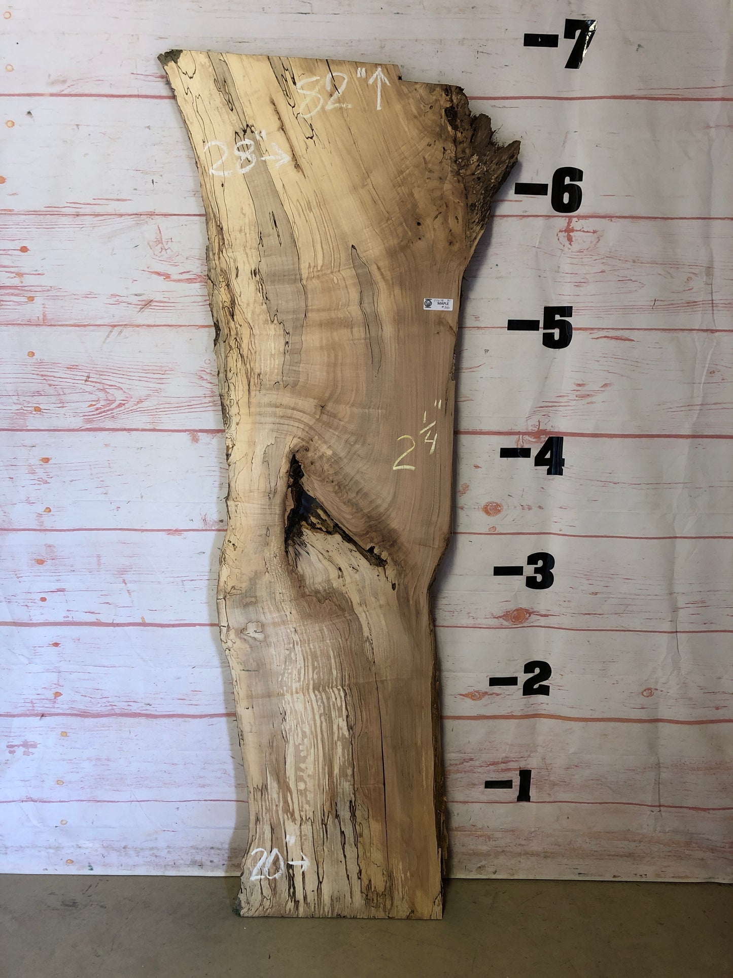 Live Edge Spalted Maple Sku#22678E-31