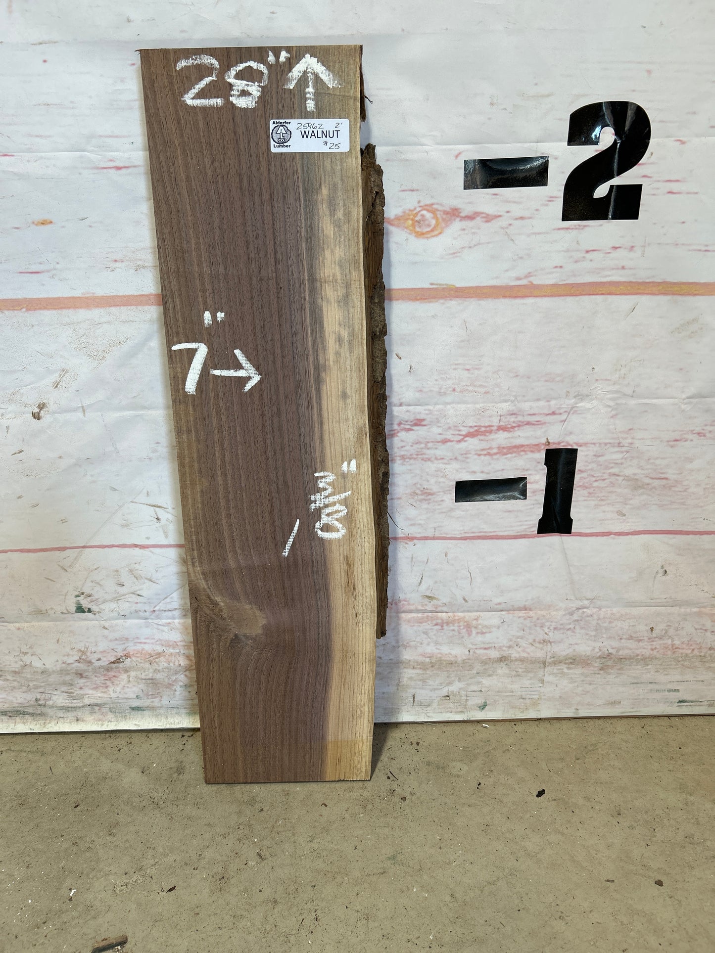 Live Edge Walnut Sku#25962M-2
