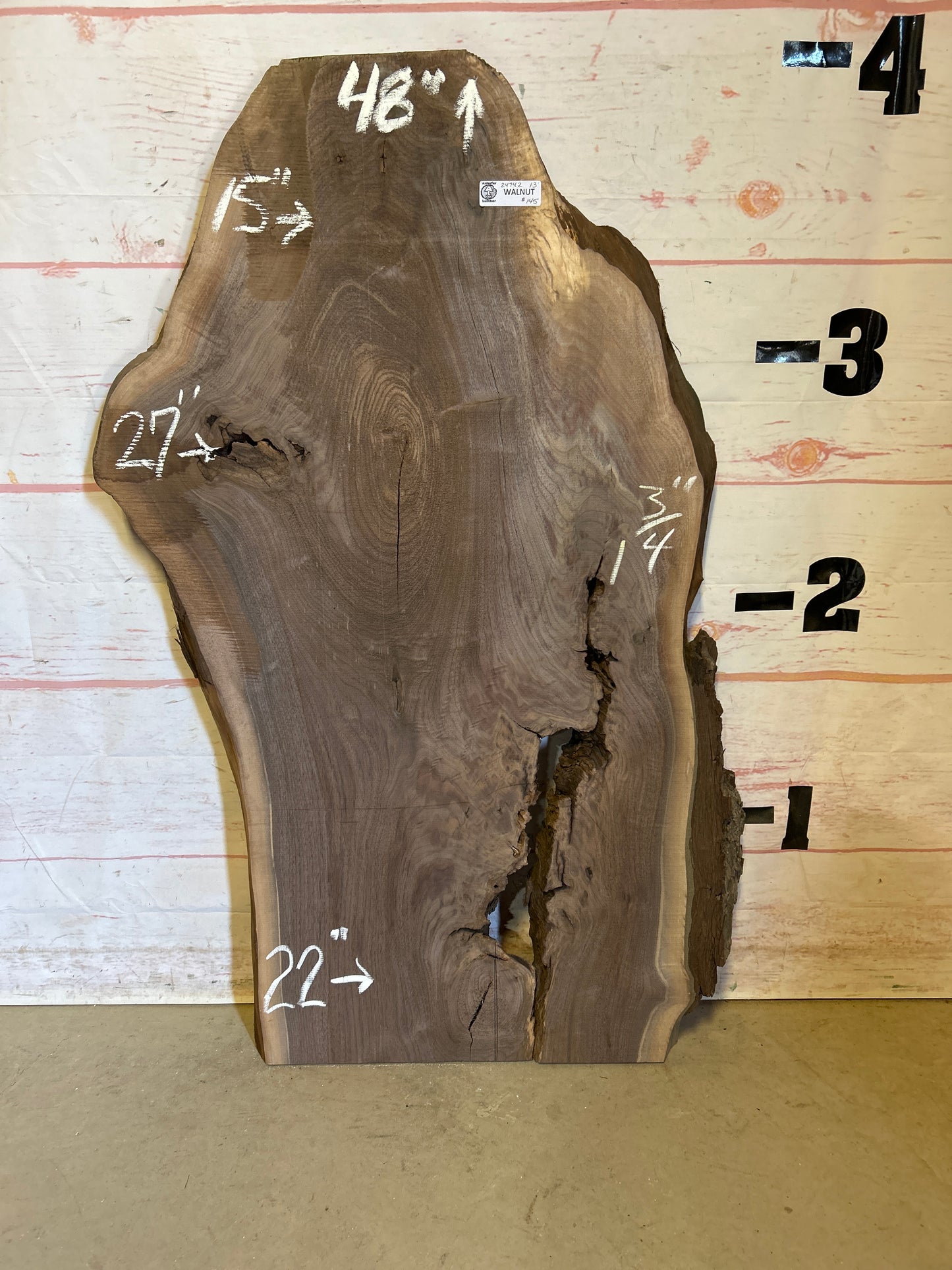 Live Edge Walnut Sku#24742M-13