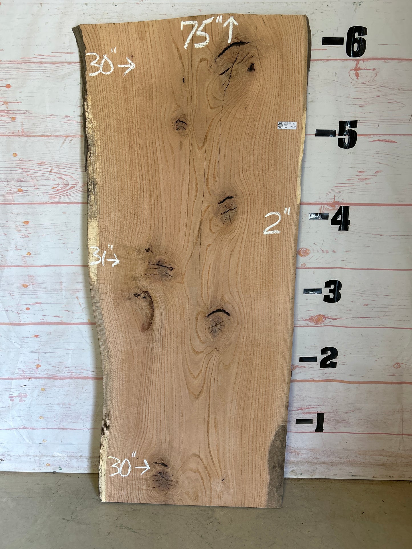 Live Edge Red Oak Sku#24052-32