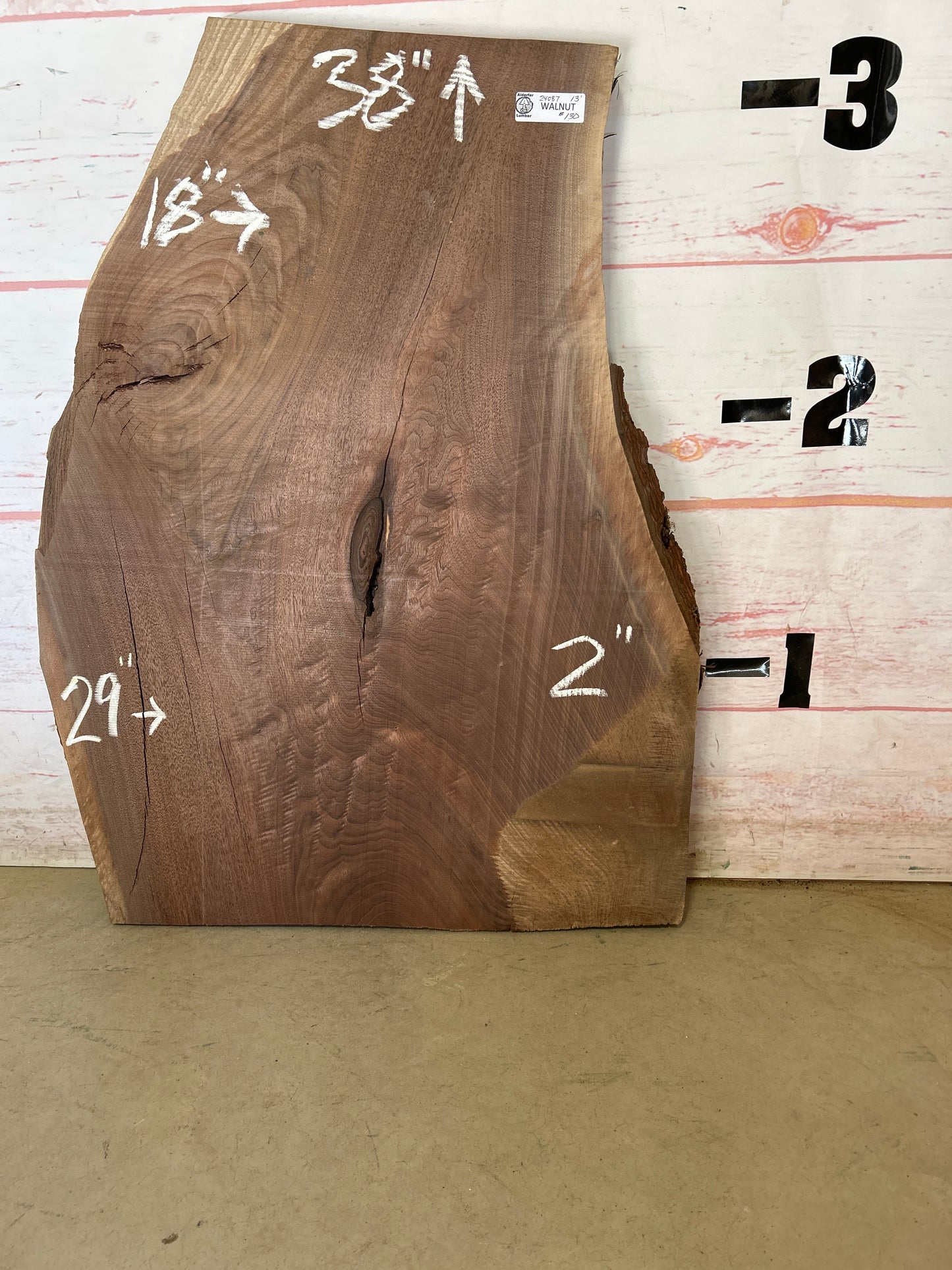 Live Edge Walnut Sku# 24087M-13