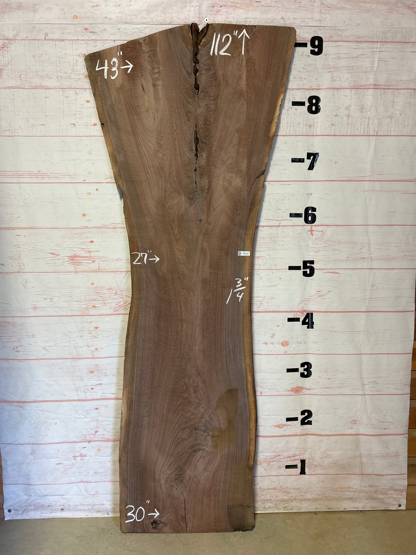 Live Edge Walnut Sku#23911K-48