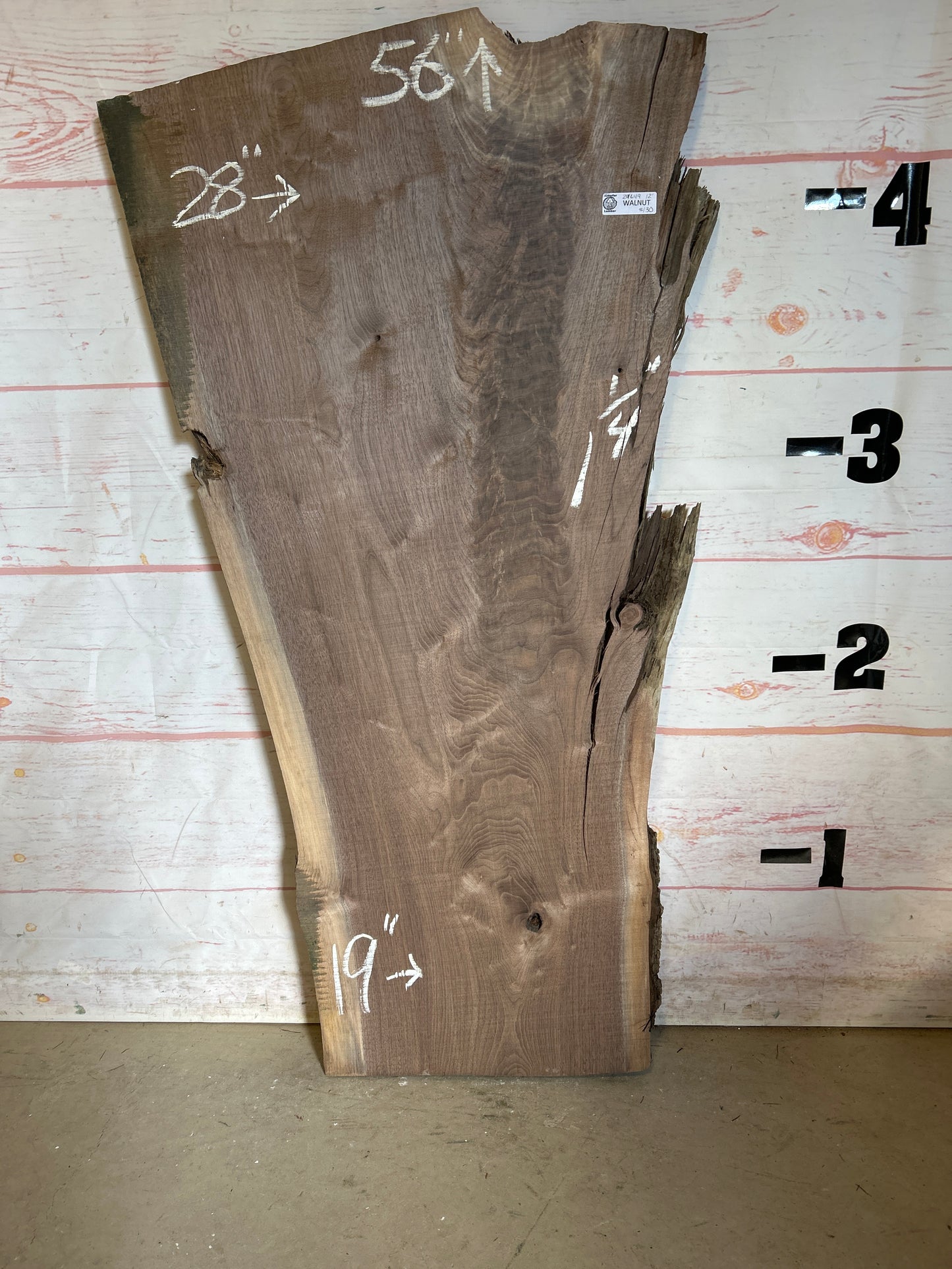 Live Edge Walnut Sku#24649A-12