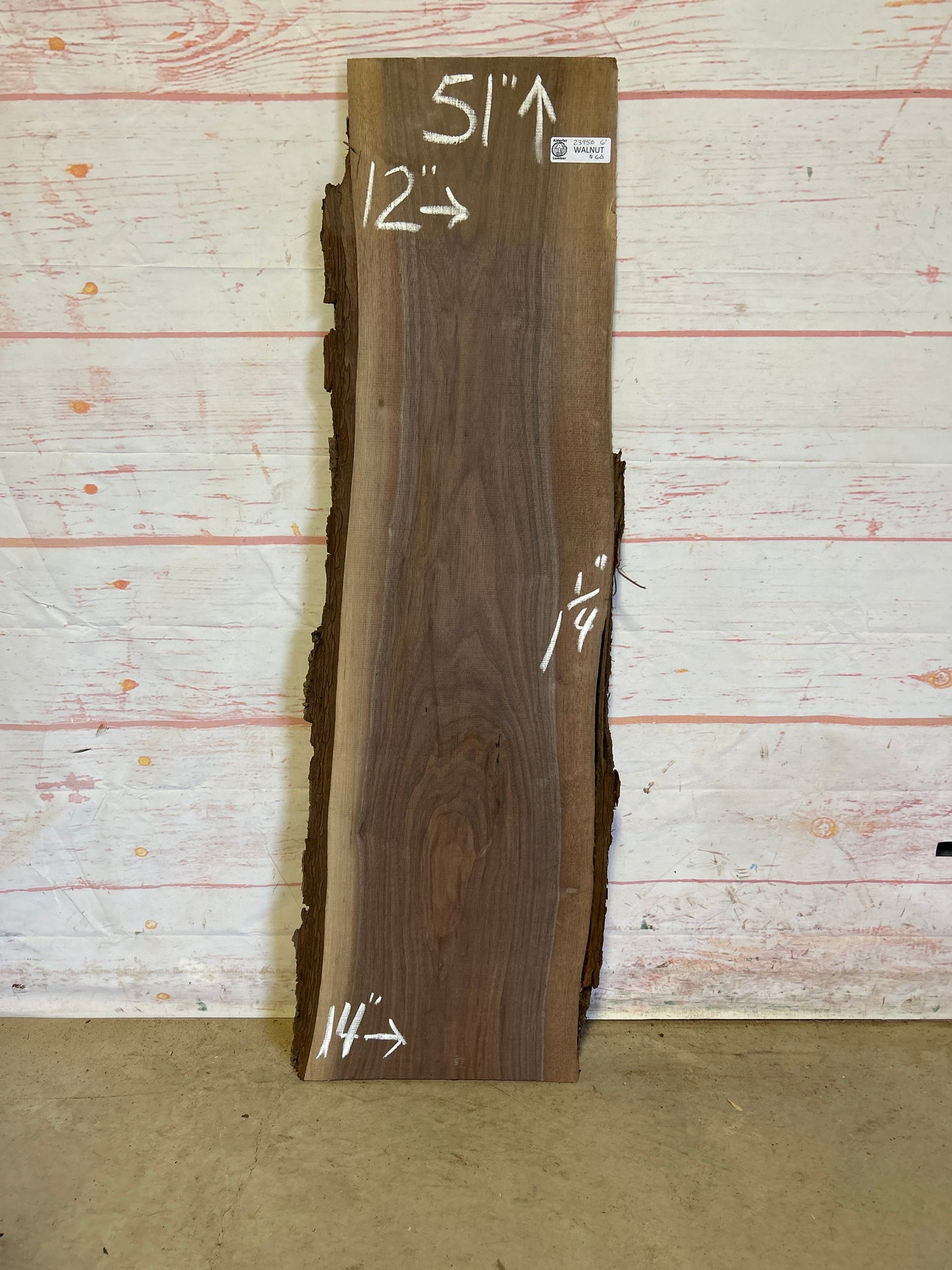 Live Edge Walnut Sku#23950M-6