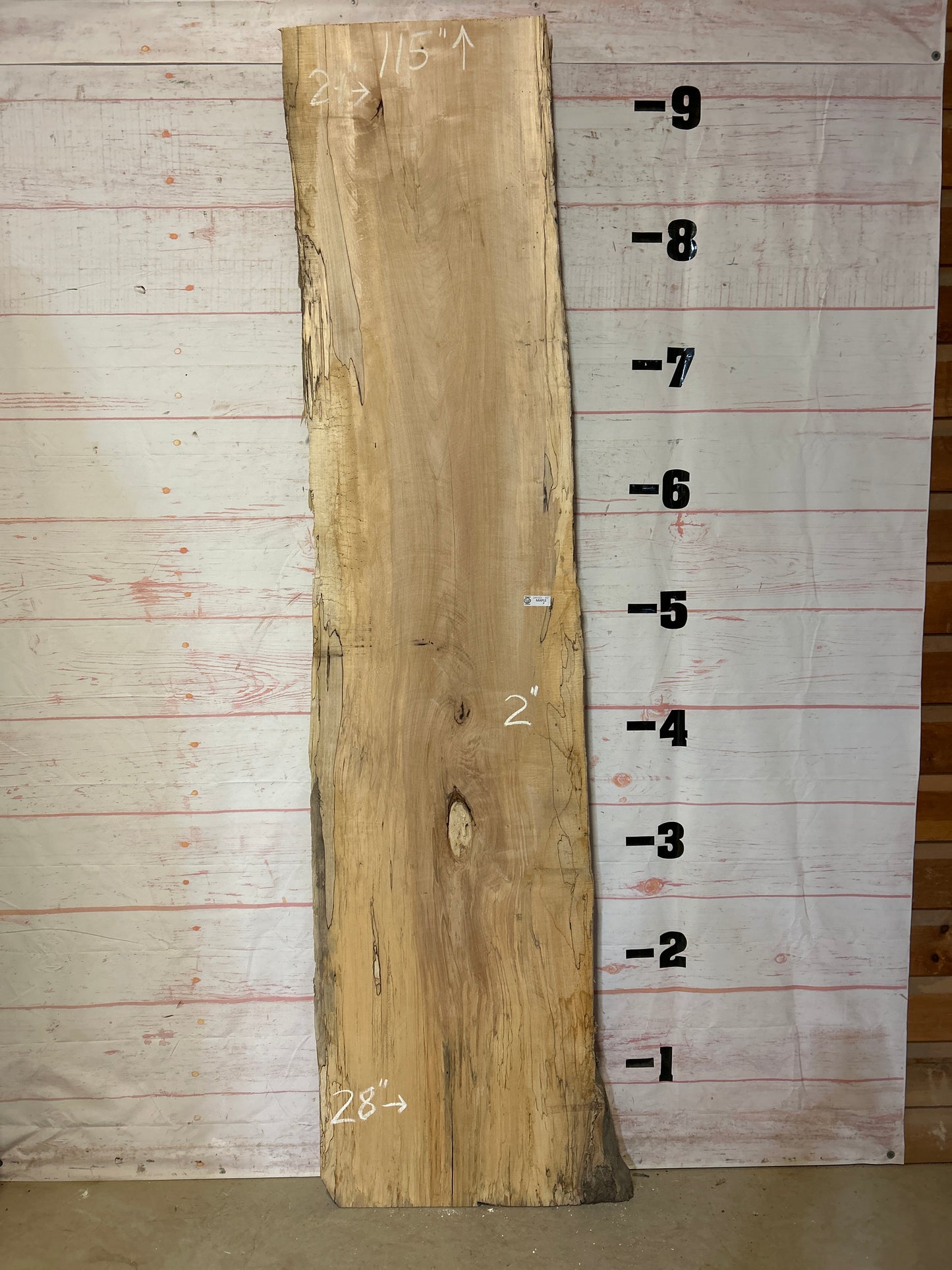 Live Edge Spalted Maple Sku#24450