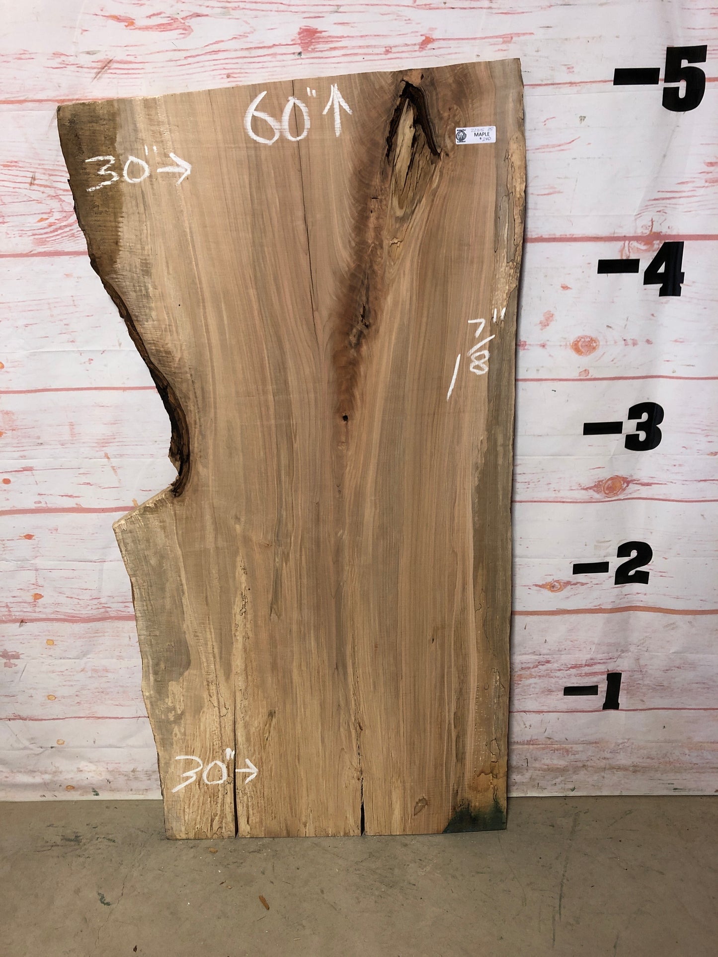 Live Edge Maple Sku# 22315E-25