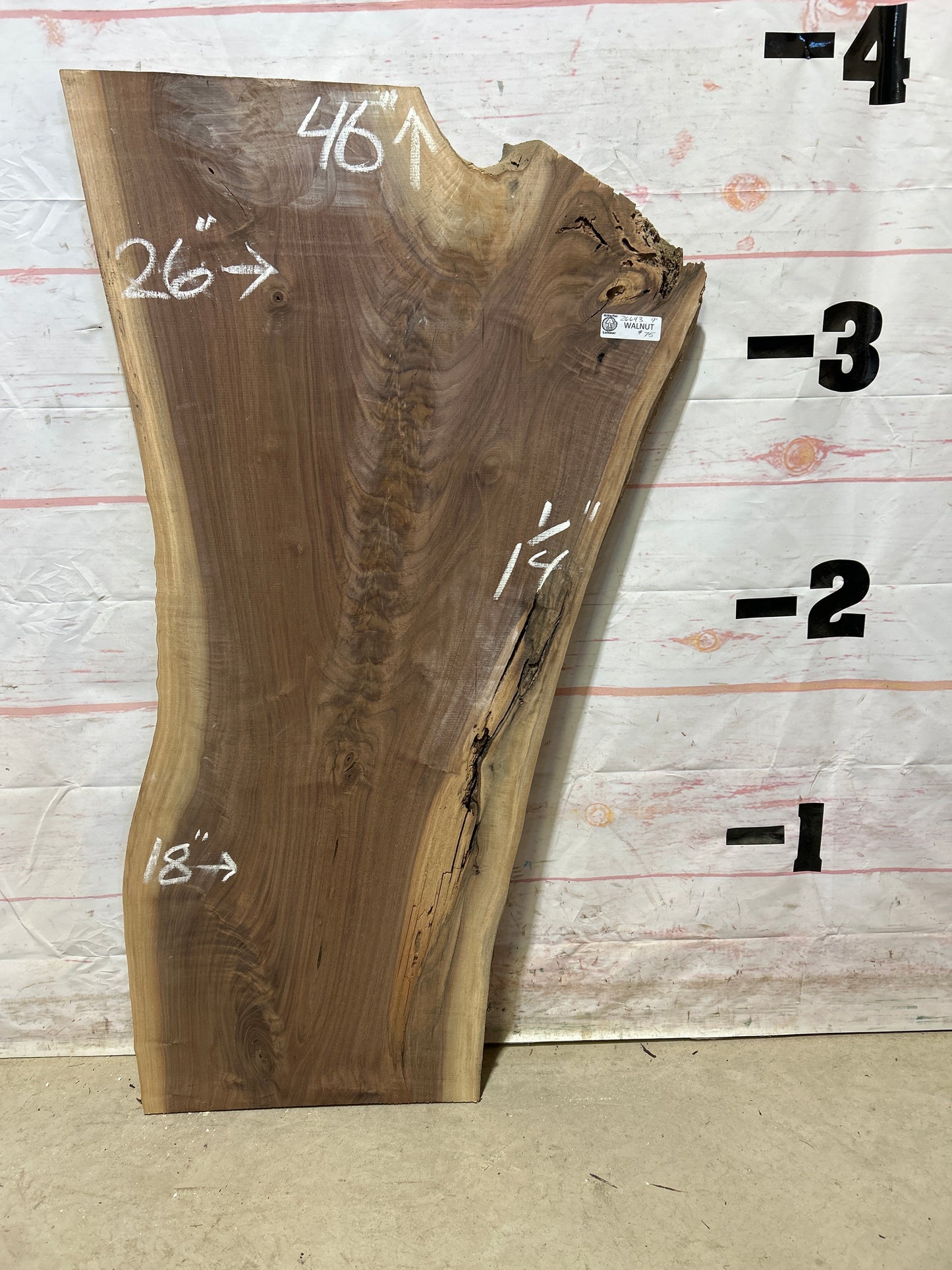 Live Edge Walnut Sku#26643M-9