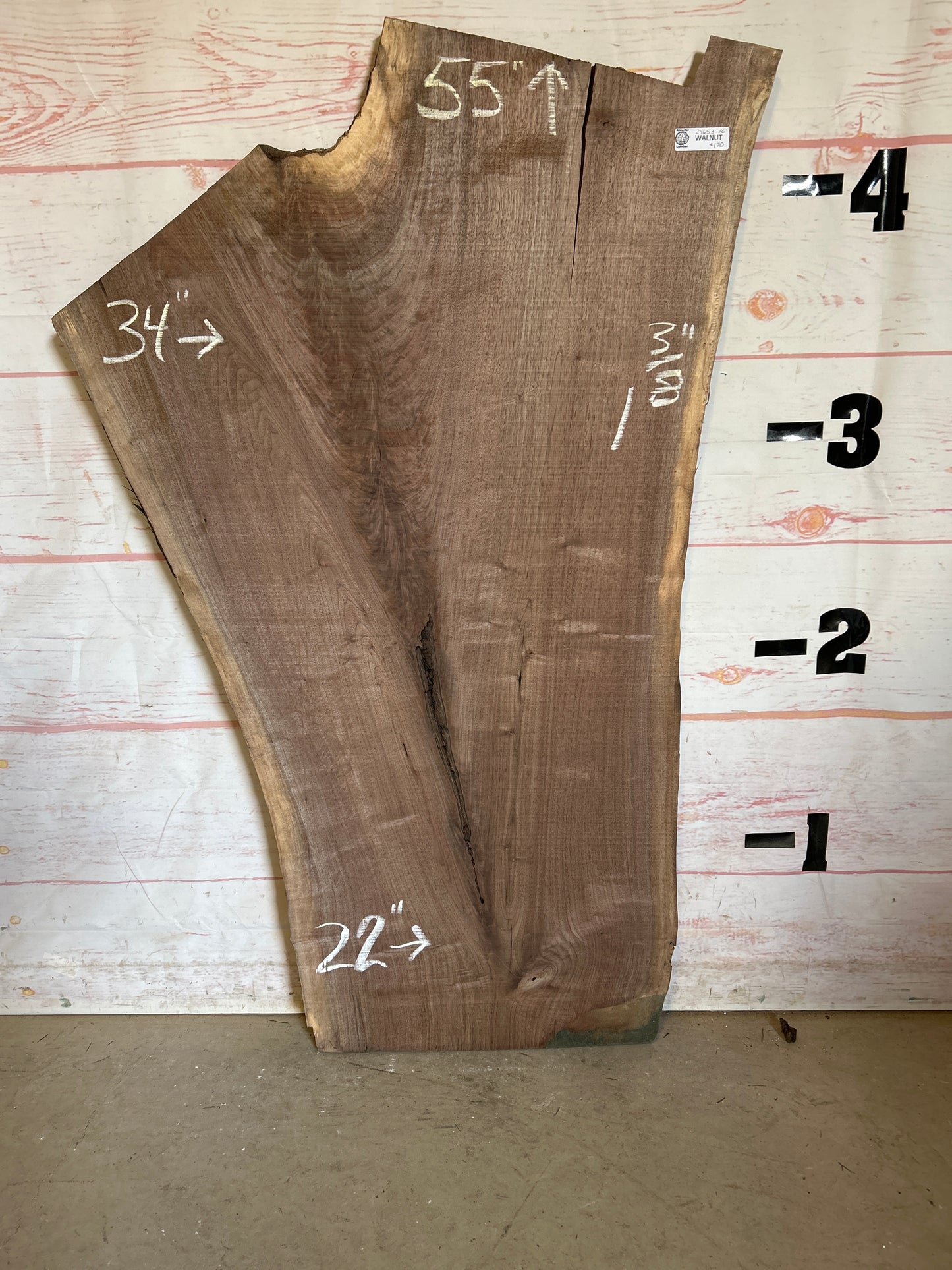 Live Edge Walnut Sku#24653A-16