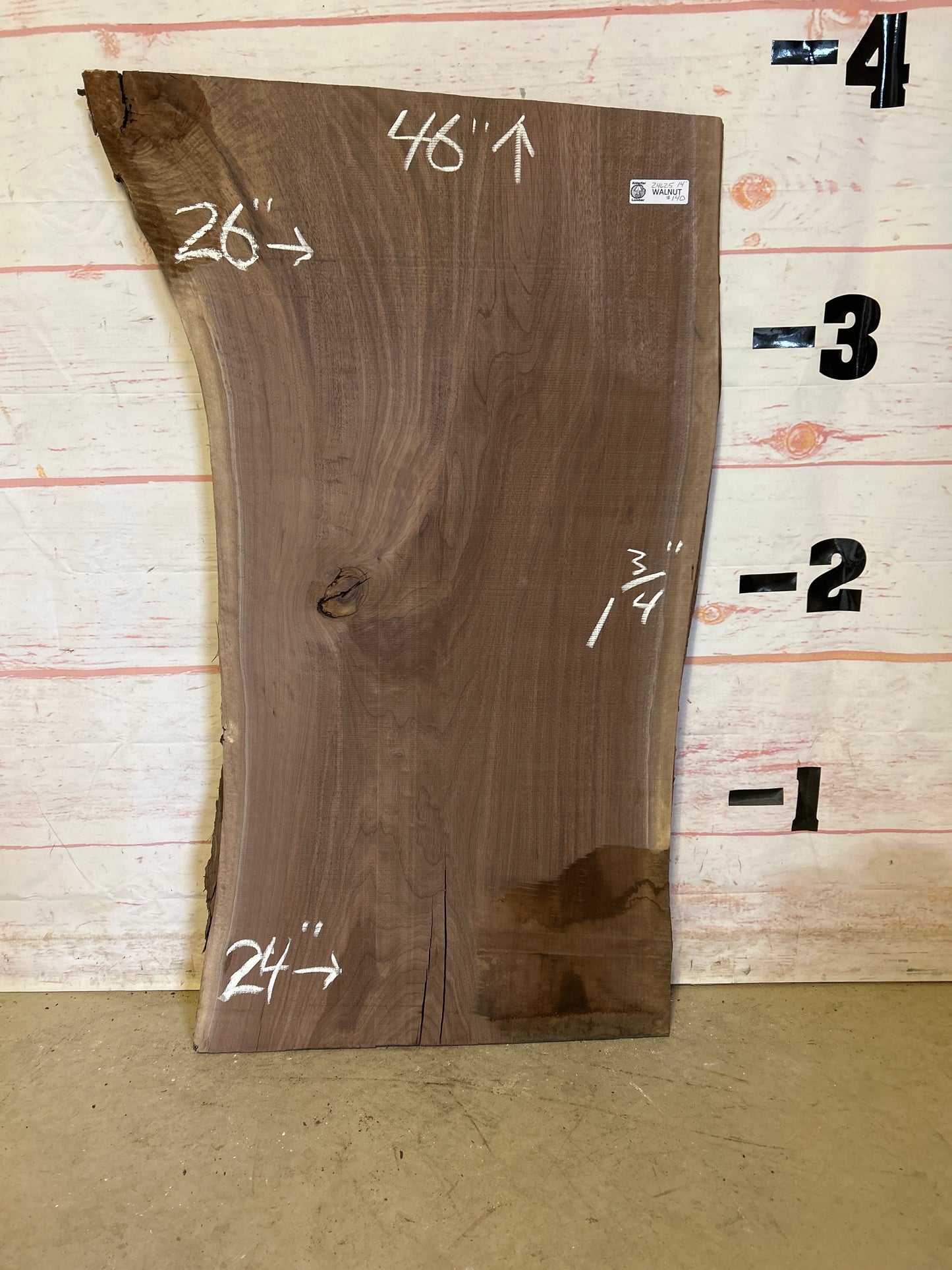 Live Edge Walnut Sku#24625A-14