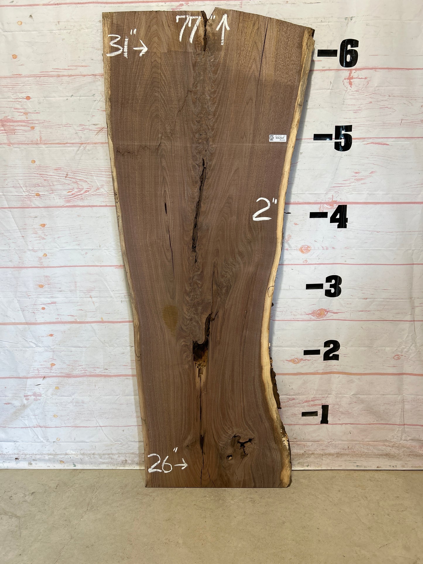 Live Edge Walnut Sku#26345F-31