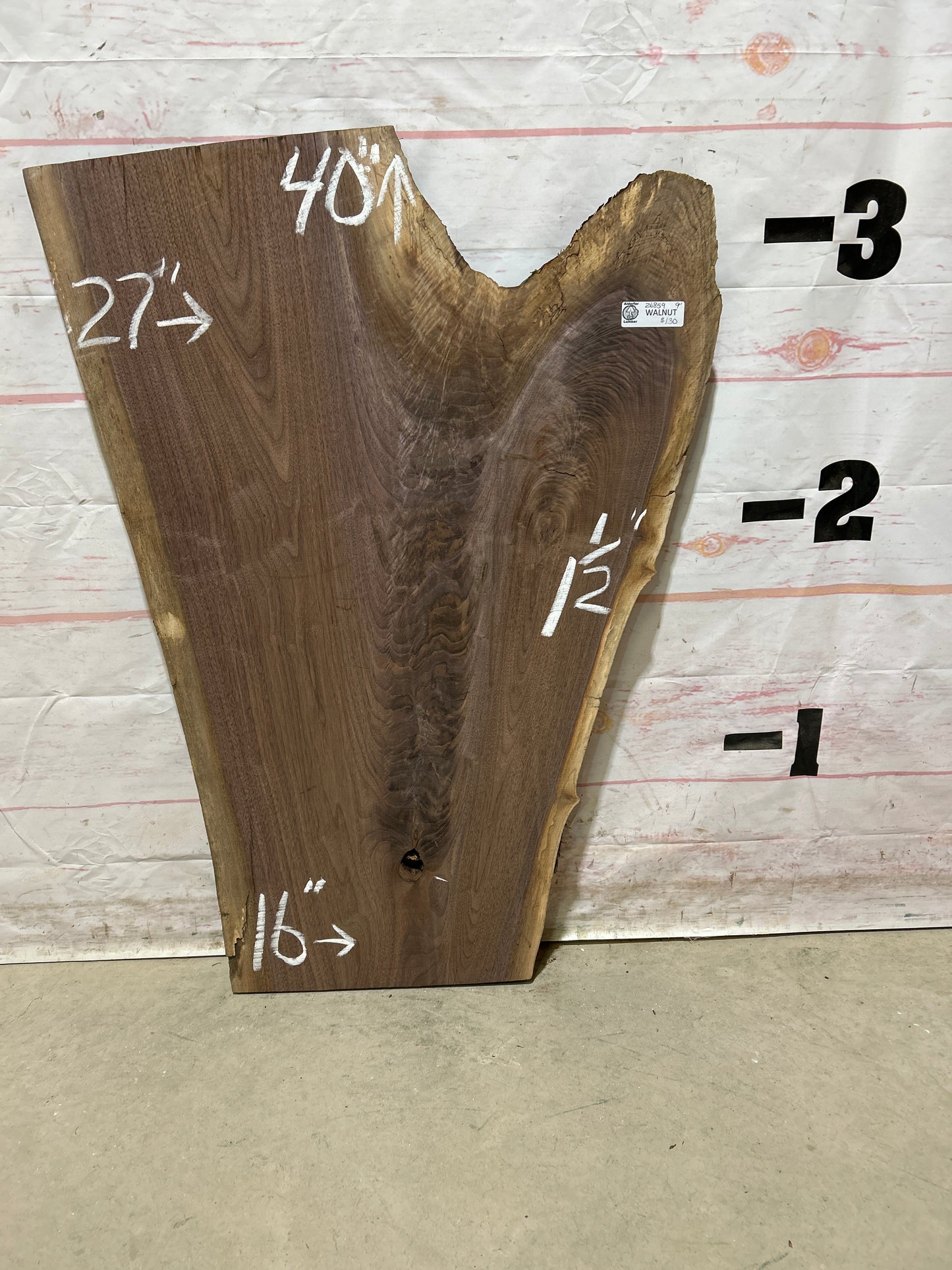 Live Edge Walnut Sku#26859M-9