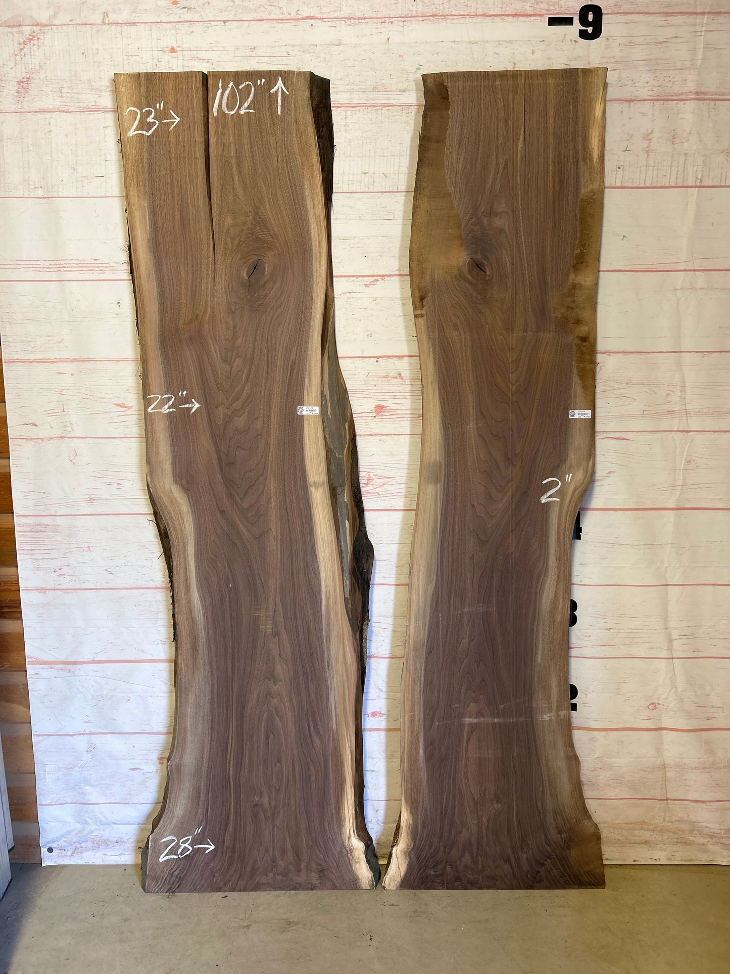 LiveEdge Walnut Set Sku#24109K-71