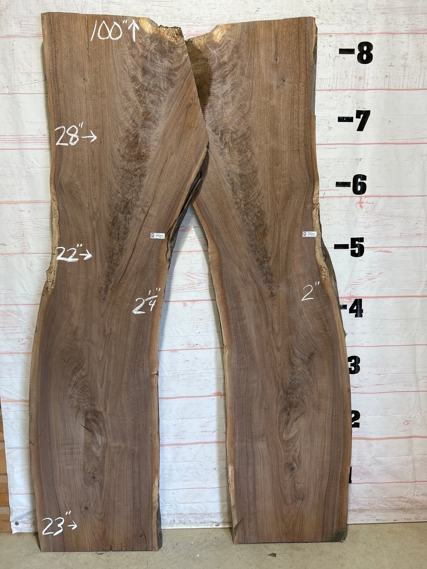 Live Edge Walnut Set Sku#25965K-74