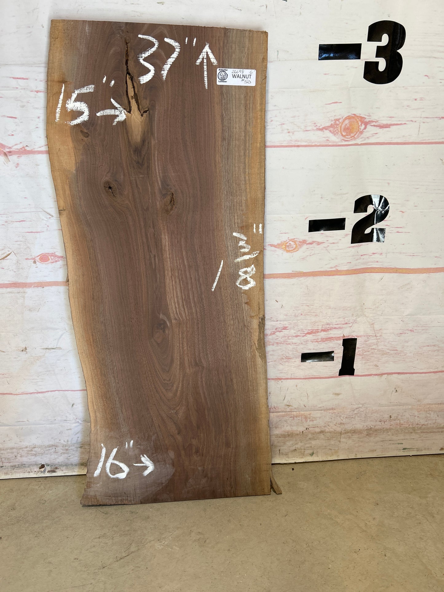 Live Edge Walnut Sku#26698M-6