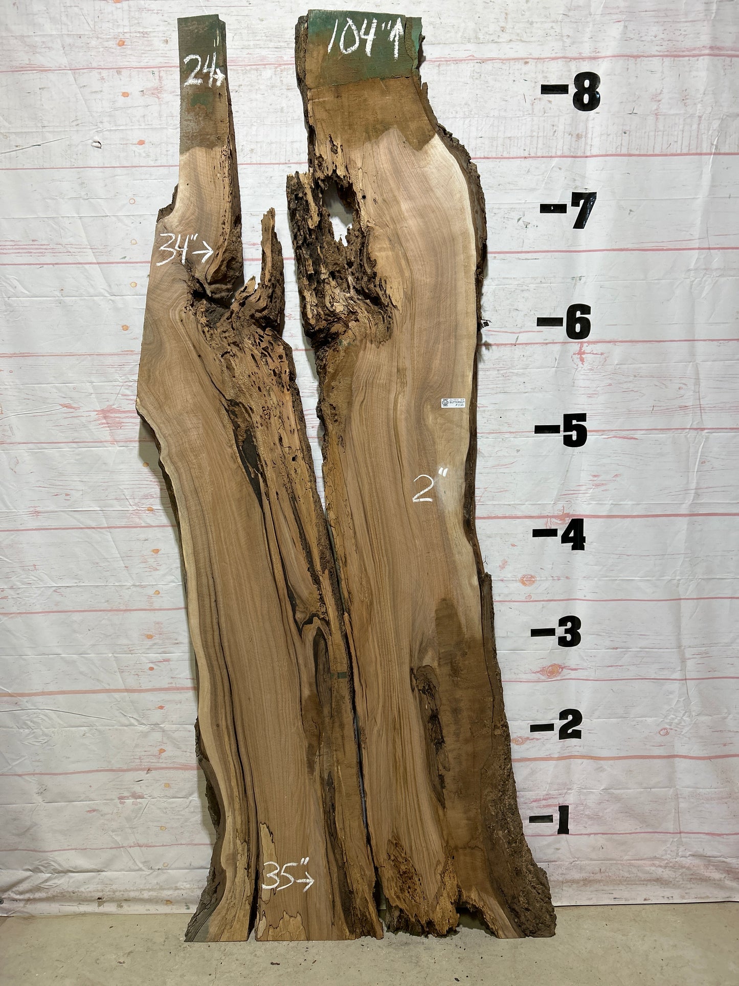 Live Edge Butternut Sku#26754S-43