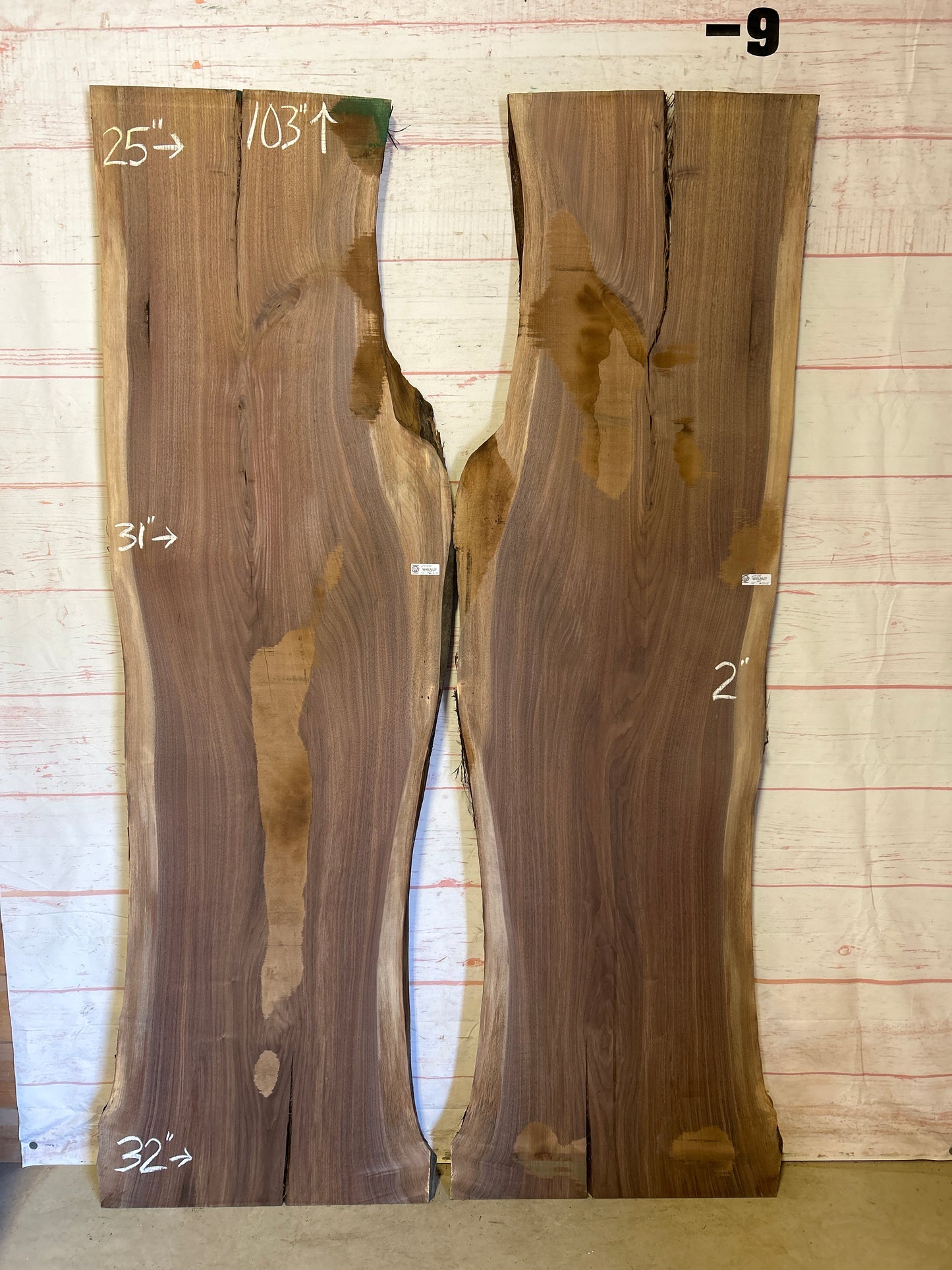 LiveEdge Walnut Set Sku#24108K-82