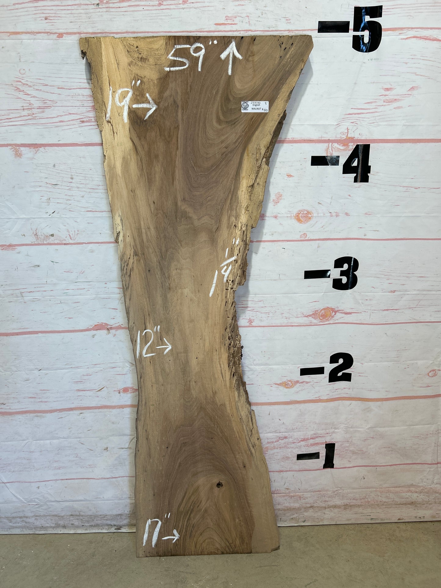 Live Edge English Walnut Sku#25570M-8
