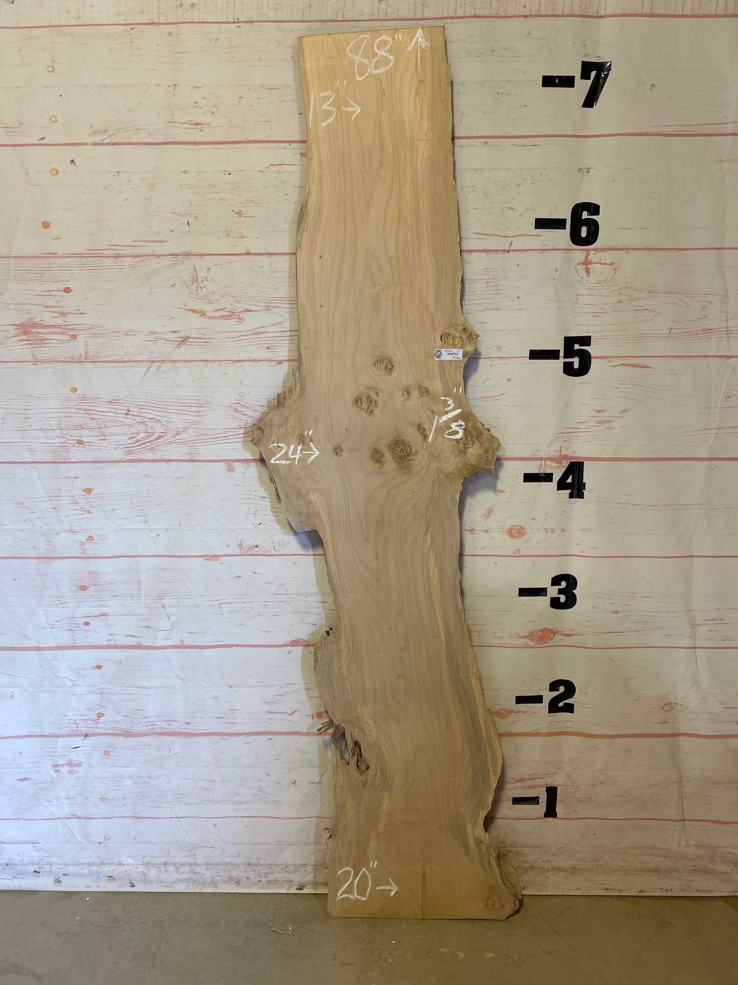 Live Edge Maple Sku#24676E-17