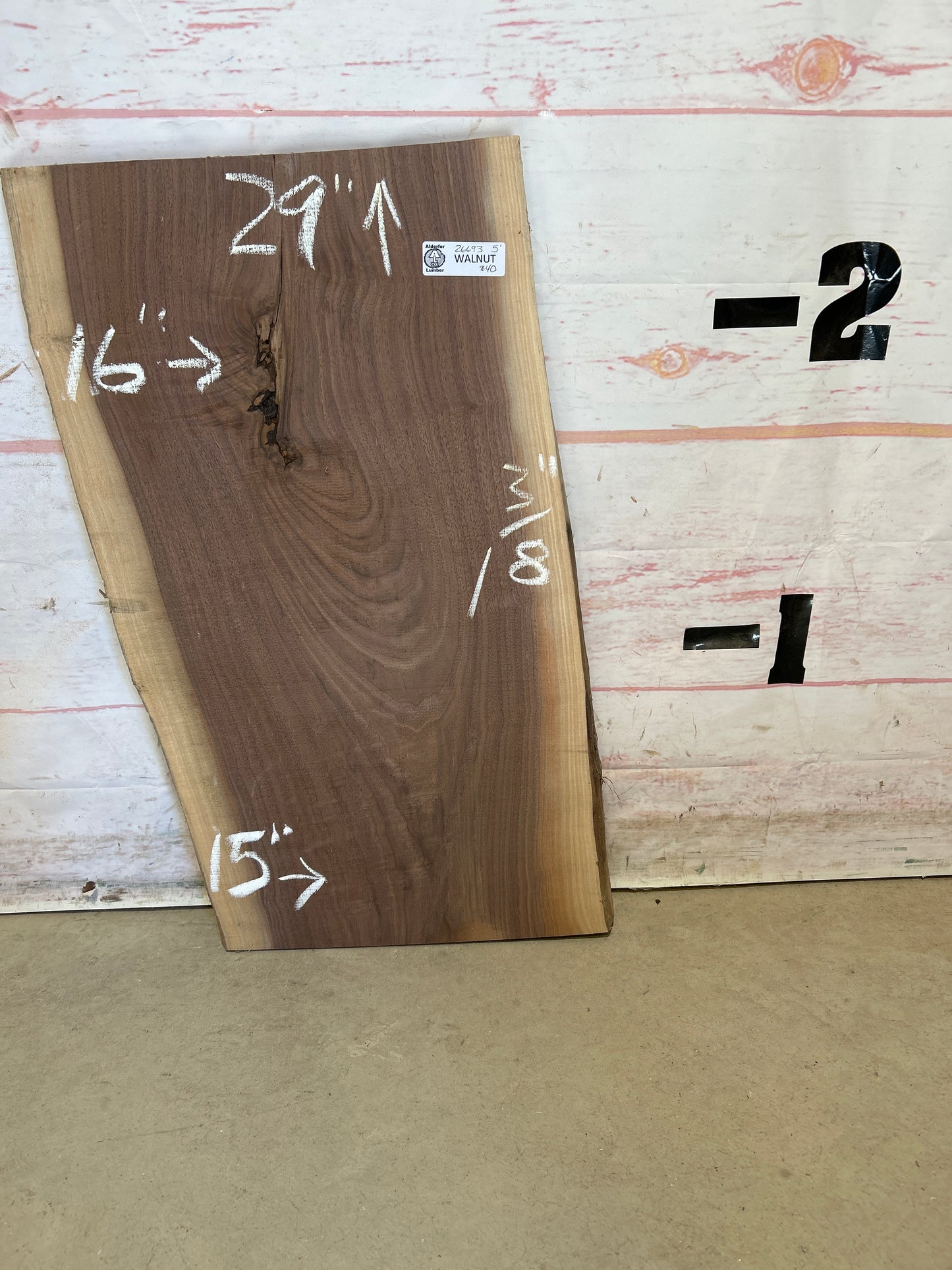 Live Edge Walnut Sku#26693M-5