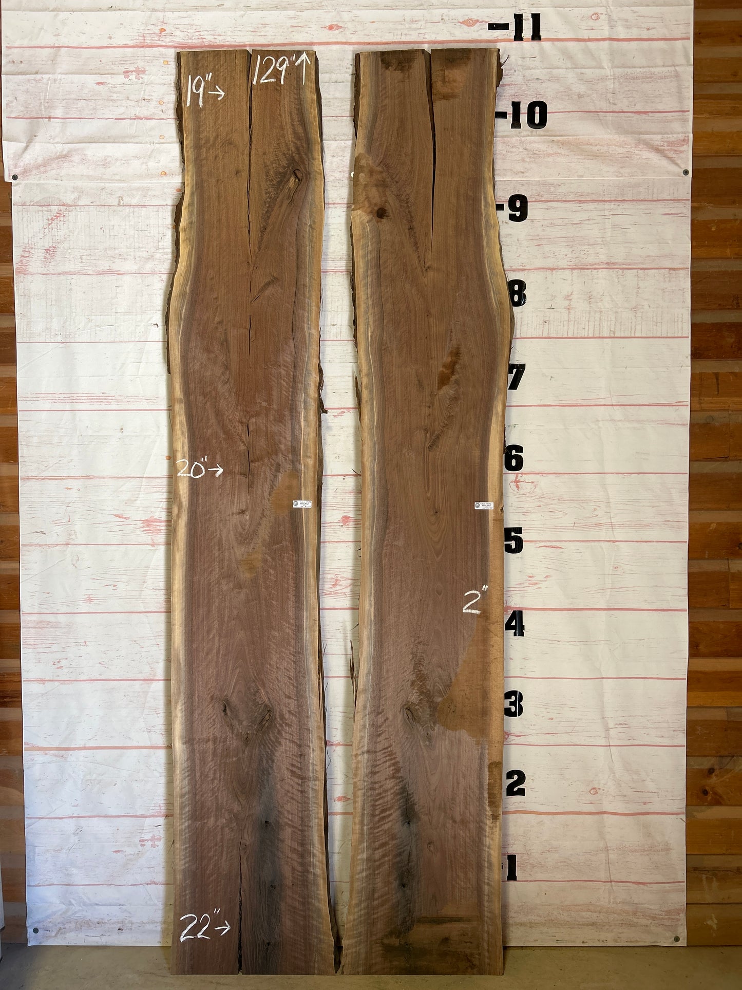 Live Edge Curly Walnut Set Sku#24103K-76