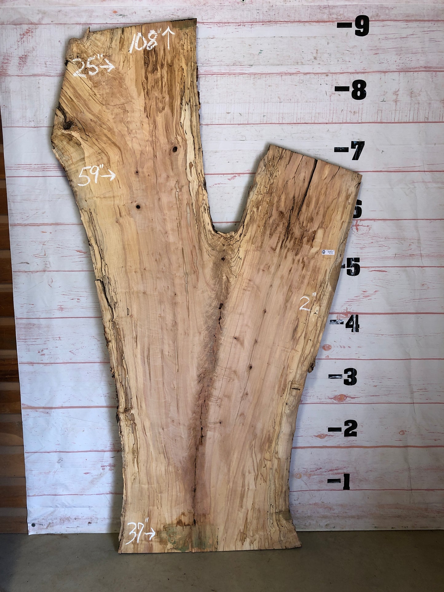 Live Edge Spalted Maple Sku#23548S-63