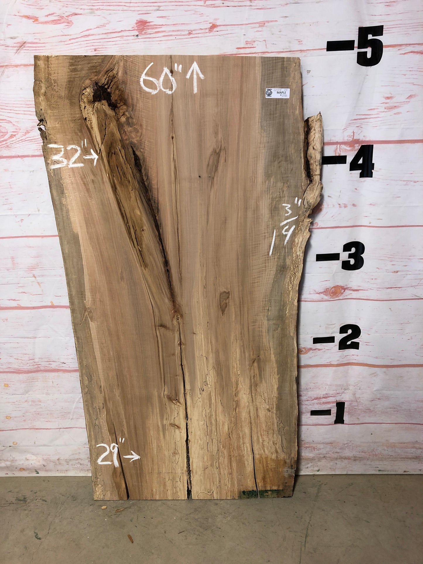 Live Edge Maple Sku# 22314E-23