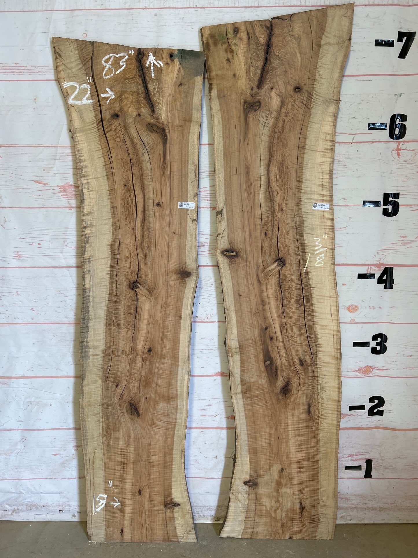 Live Edge Curly Hickory Set Sku# 24563M-35