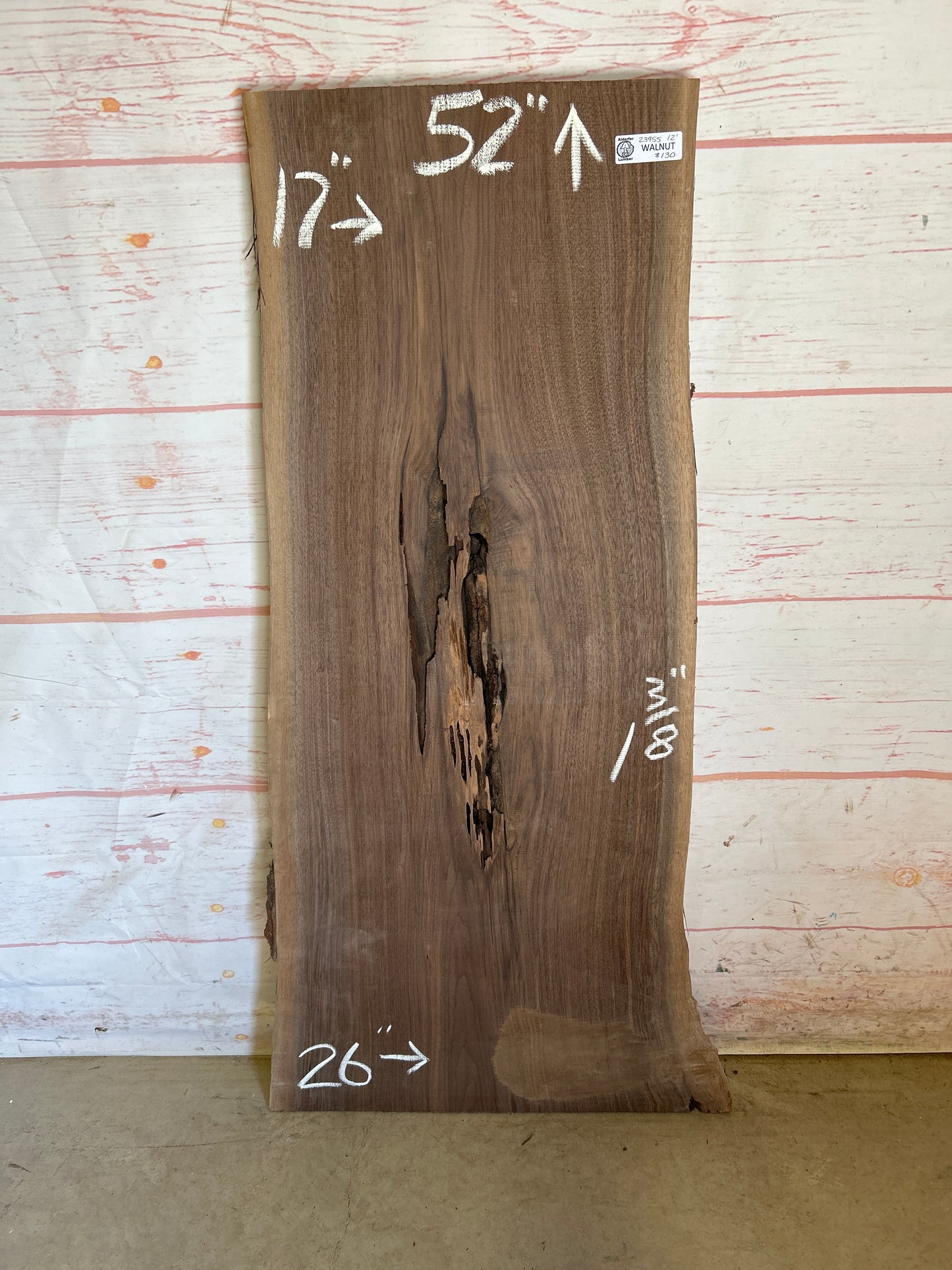 Live Edge Walnut Sku#23955M-12