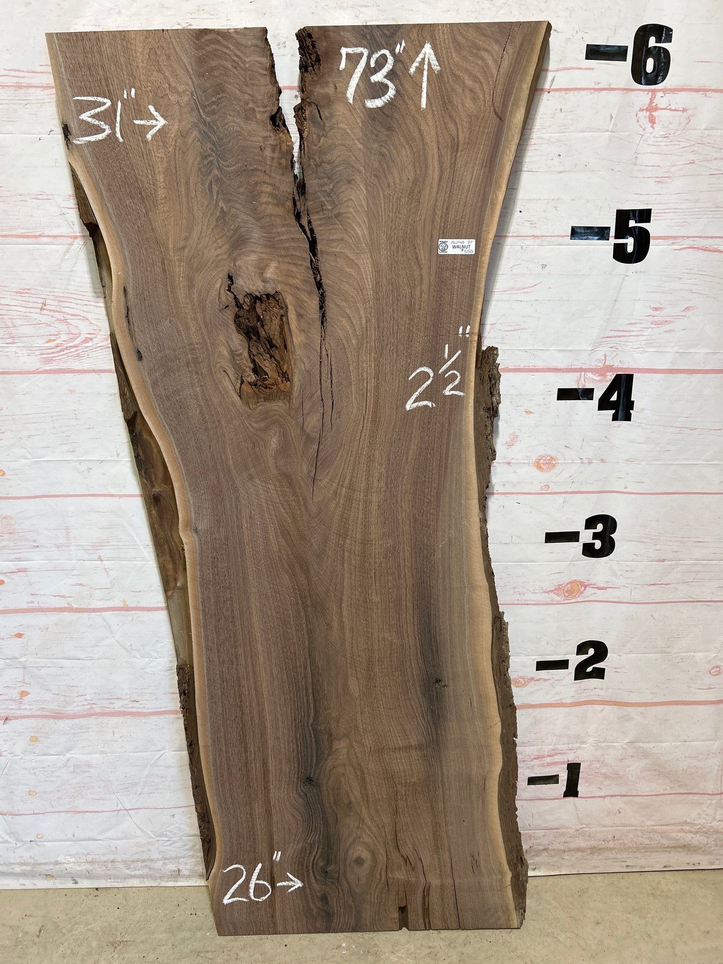 Live Edge Walnut Sku#26290-37