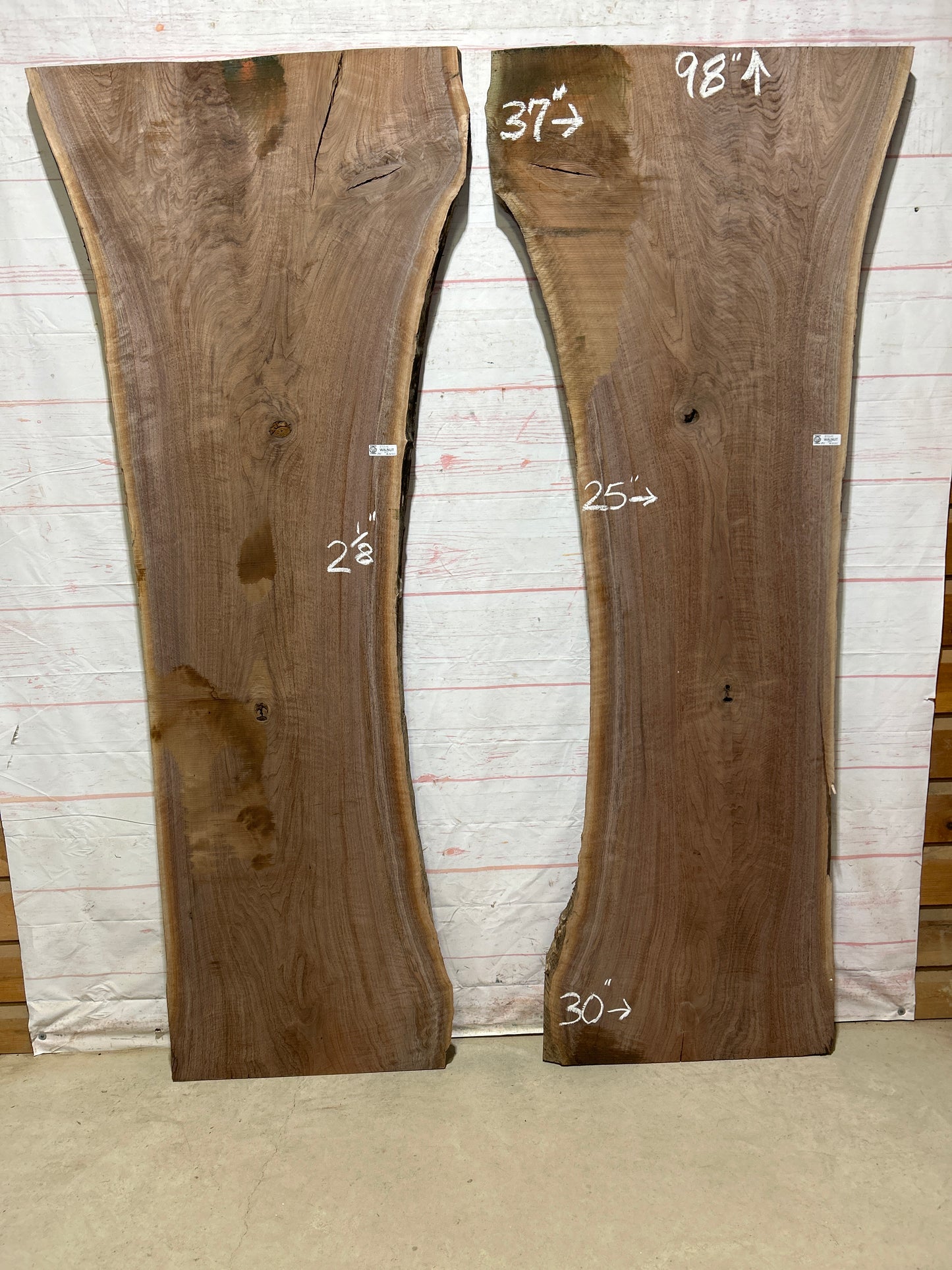 Live Edge Walnut Set Sku#27215K-84
