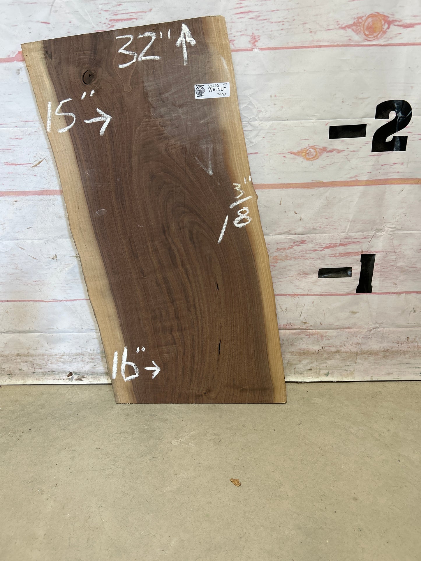 Live Edge Walnut Sku#26690M-5
