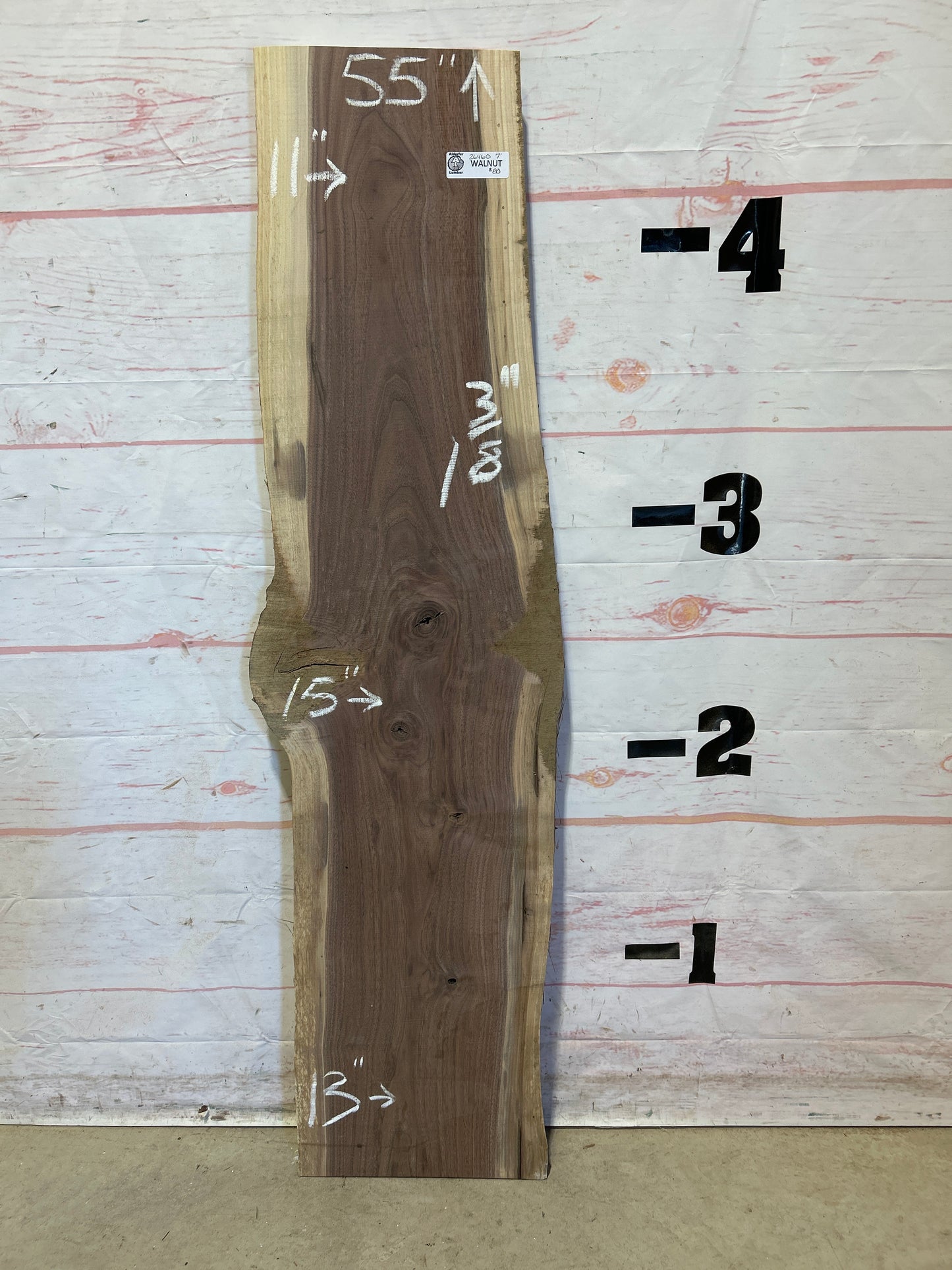 Live Edge Walnut Sku#26460M-7