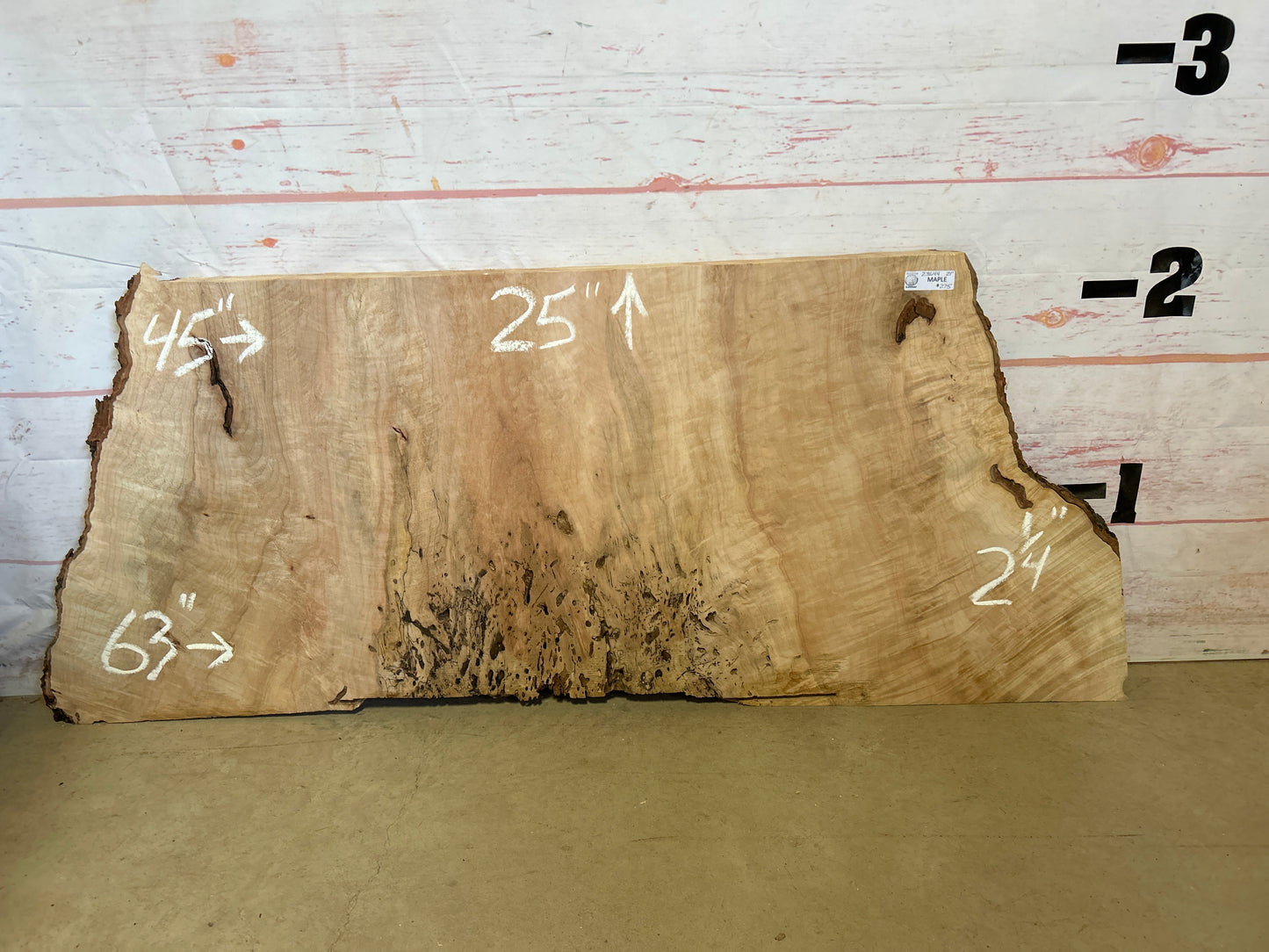 Live Edge Maple Sku#23644B-21